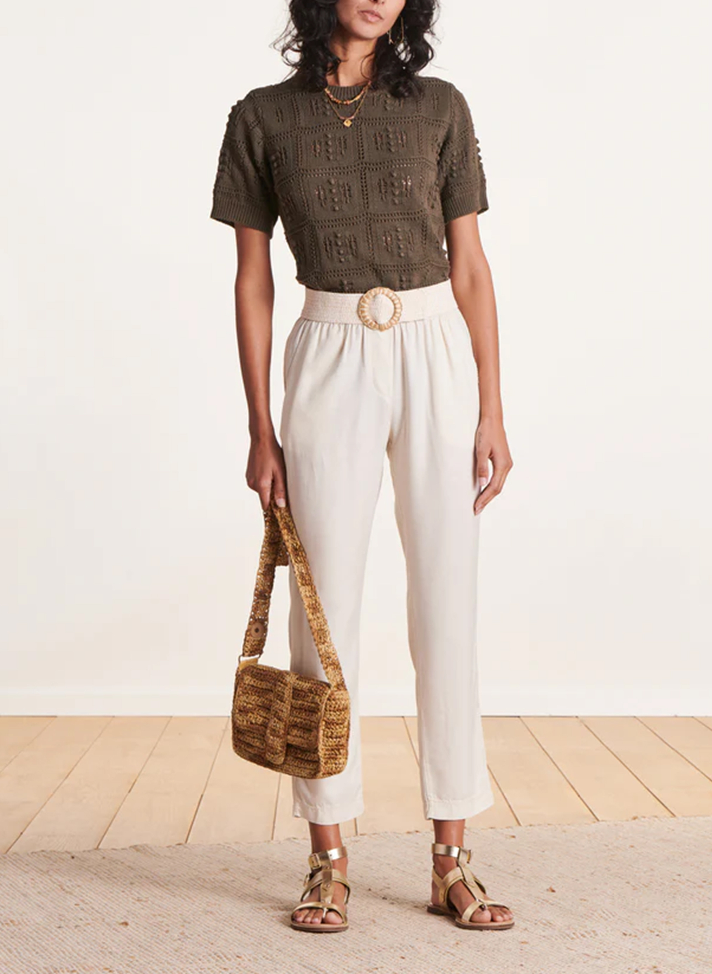Rechte 7/8-broek LA FEE MARABOUTEE Wit