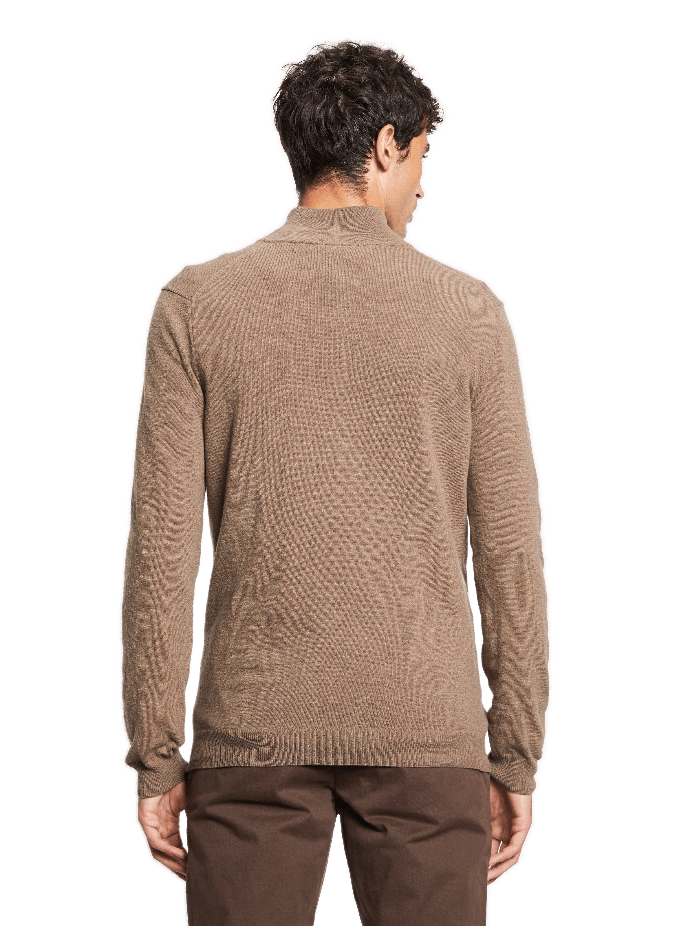 Funnel neck half-zip jumper TIMBERLAND Brown