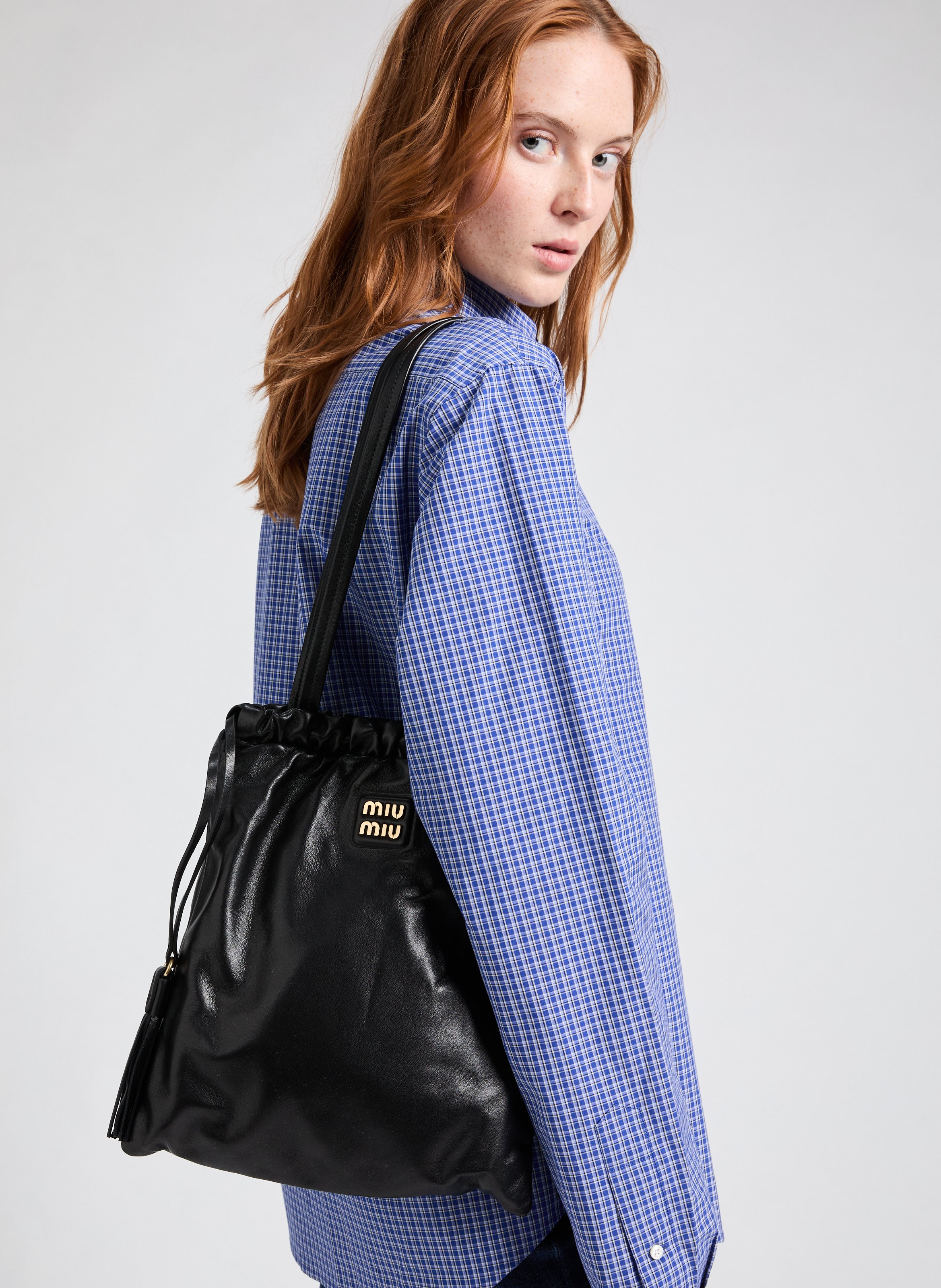 Sac Joie en cuir  MIU MIU Noir