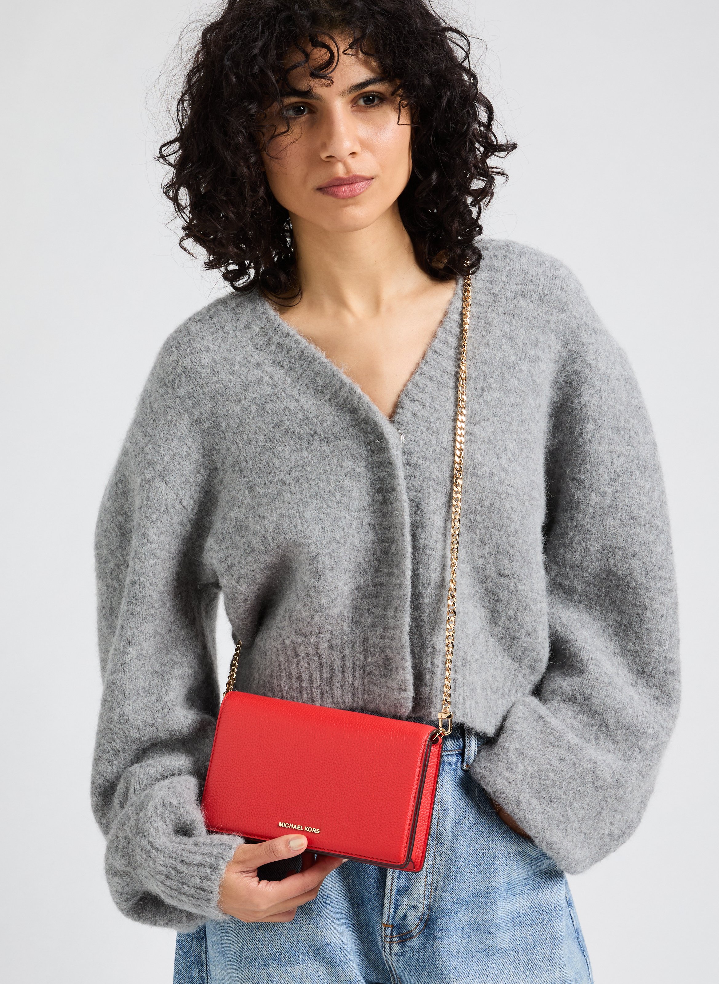 Leather Clutch MICHAEL KORS Orange