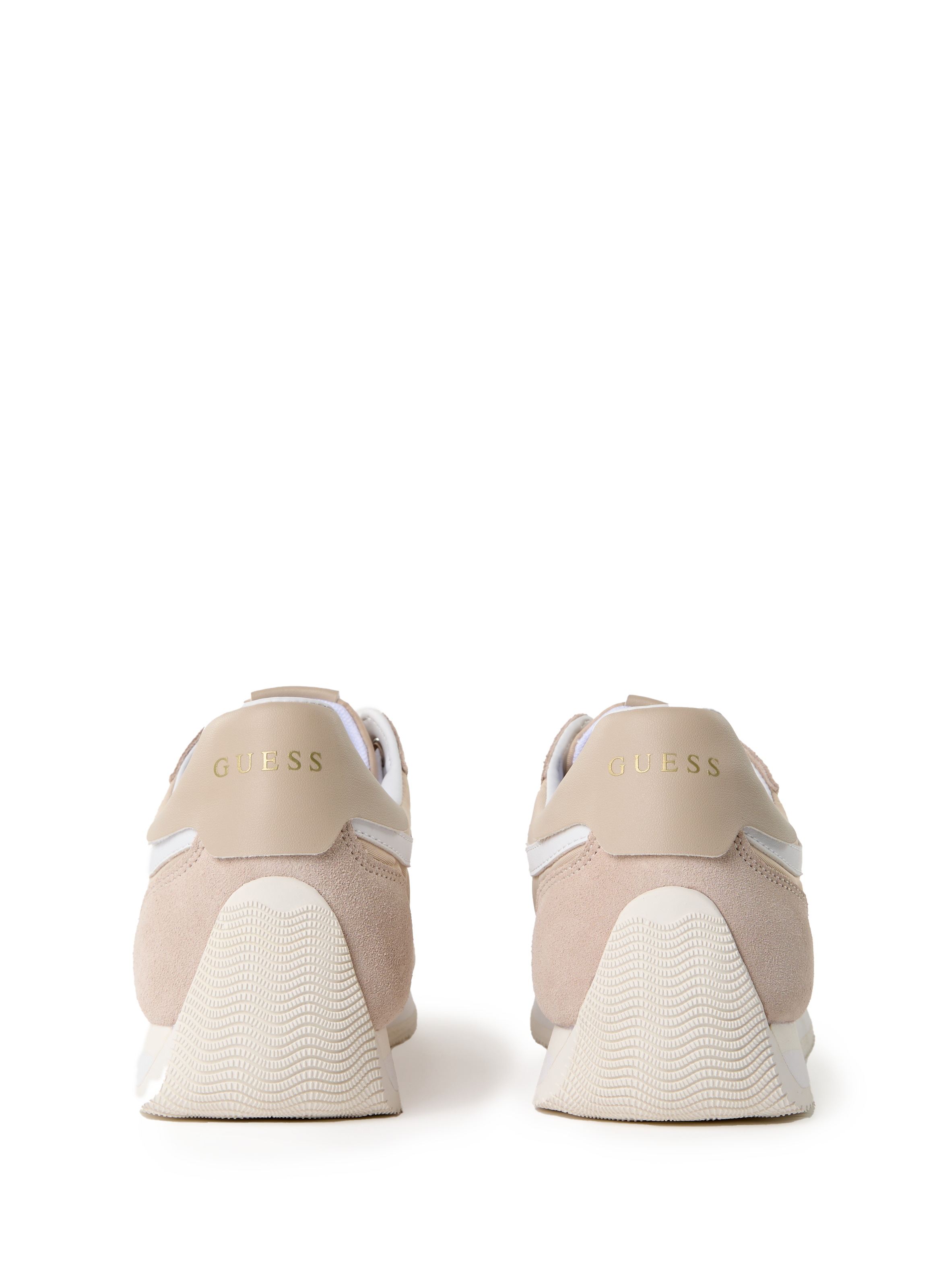 Baskets en cuir mélangé GUESS Beige