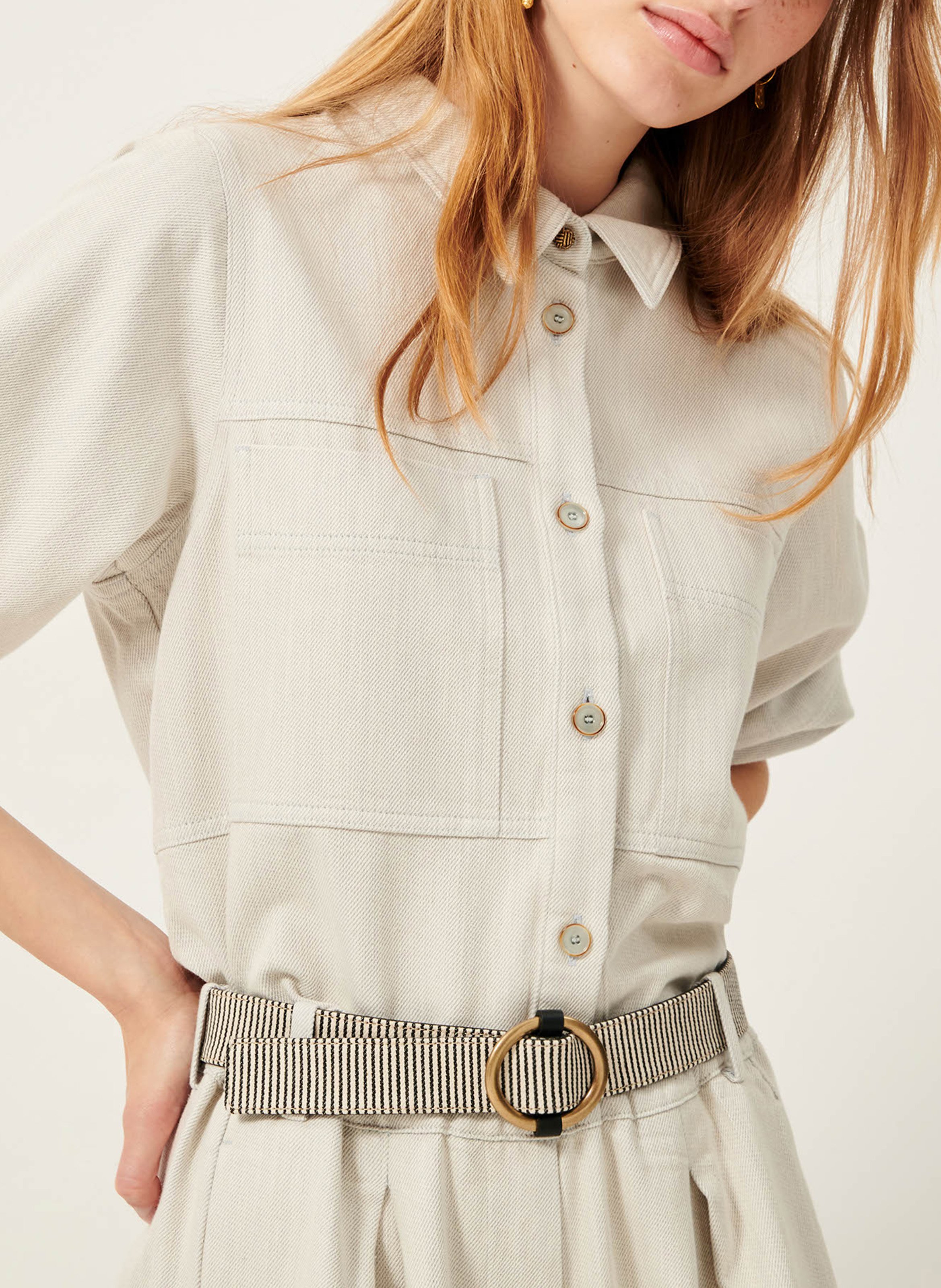 Veste col classique en jean leone SESSUN Bleu