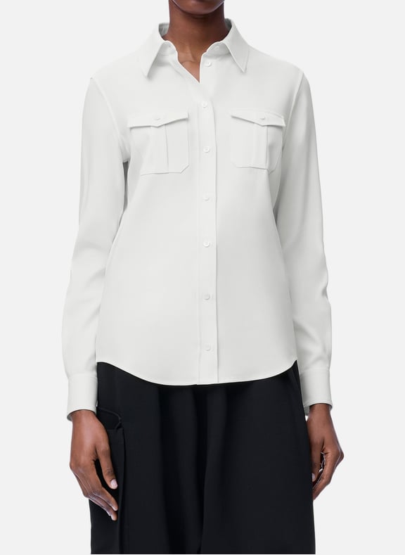 Chemise droite à col classique Blanc by LOEWE LOEWE Chemise droite à col classique Blanc