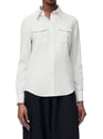 Straight-cut cotton shirt with classic collar | White by LOEWE LOEWE Straight-cut cotton shirt with classic collar | White