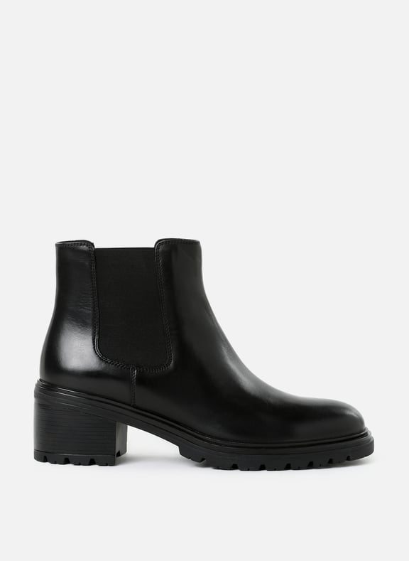 Bottines Damiana en cuir Noir by GEOX GEOX Bottines Damiana en cuir Noir