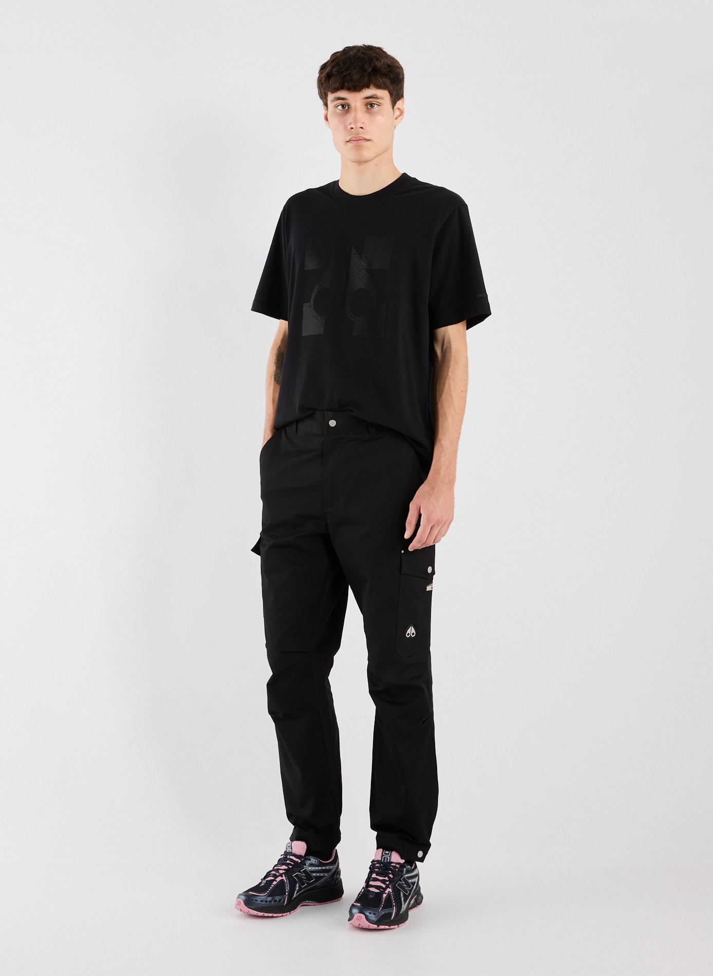 Cotton blend cargo pants MOOSE KNUCKLES Black