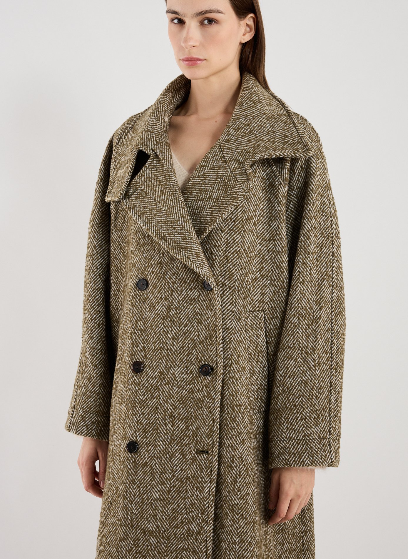 Manteau Juliette en laine mélangée BELLEROSE Multicolore