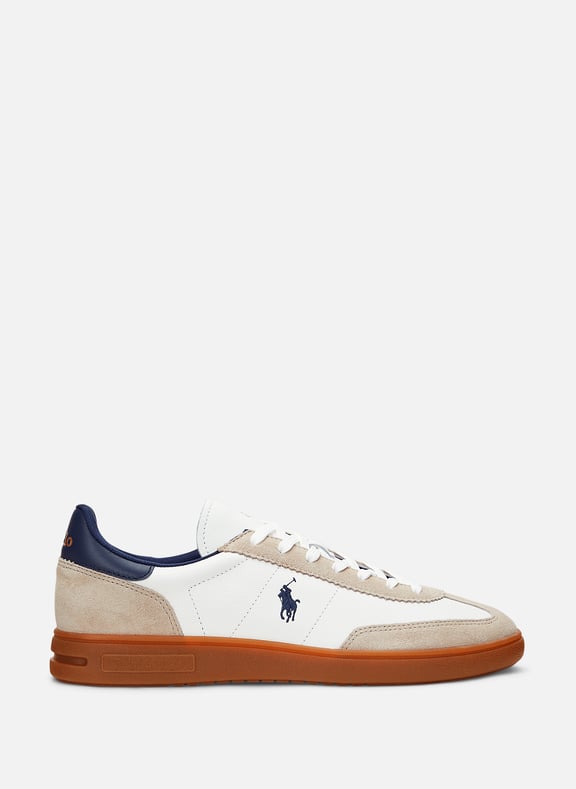 Baskets bi-matière en cuir Multicolore by POLO RALPH LAUREN POLO RALPH LAUREN Baskets bi-matière en cuir Multicolore
