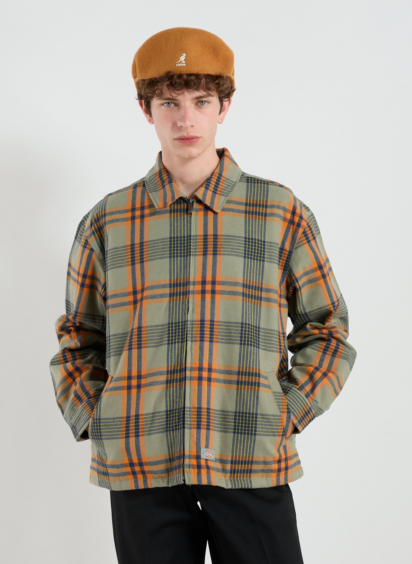 DICKIES Veste col classique en coton mélangé Vert