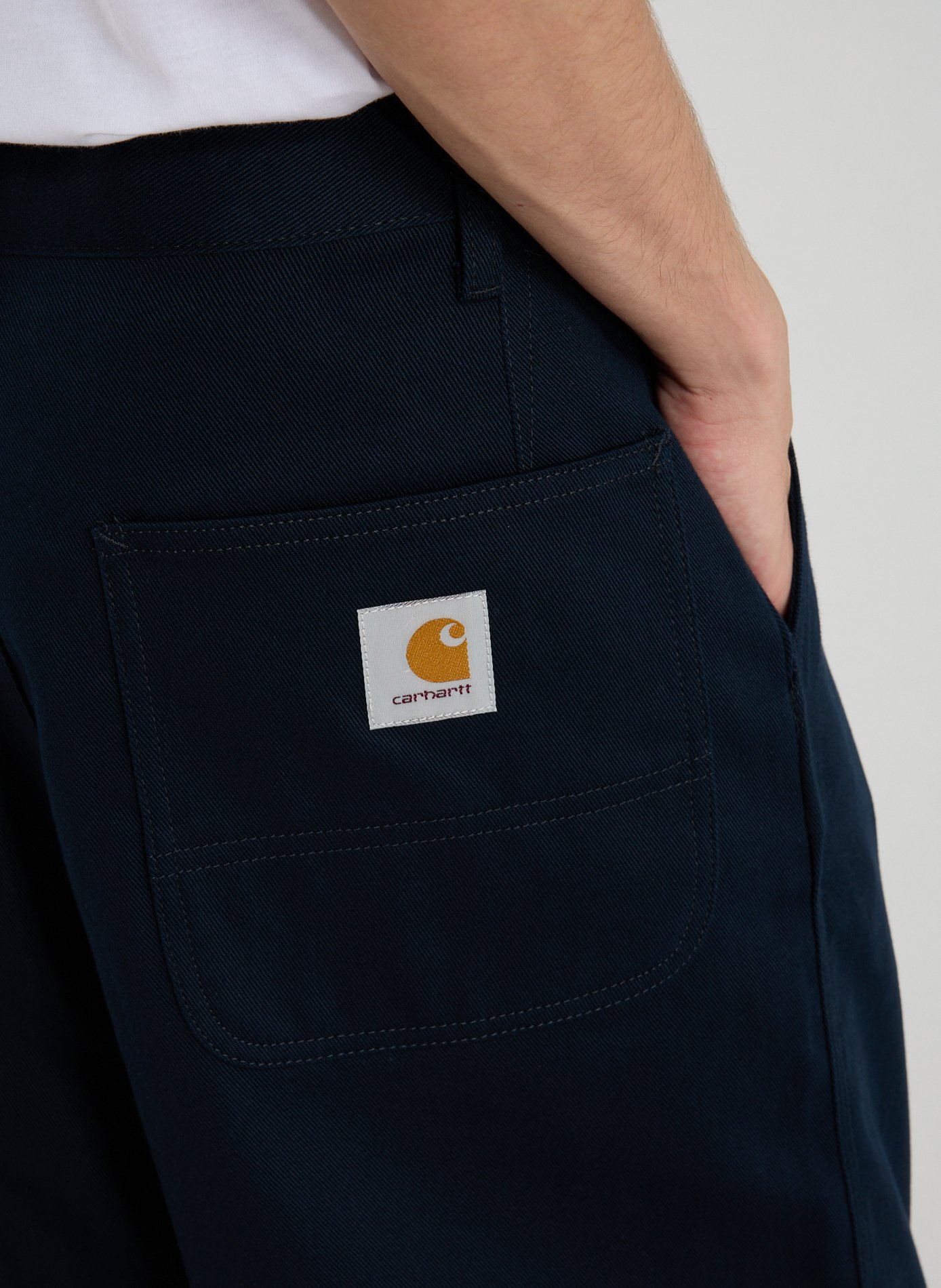 Straight cotton trousers CARHARTT WIP Blue