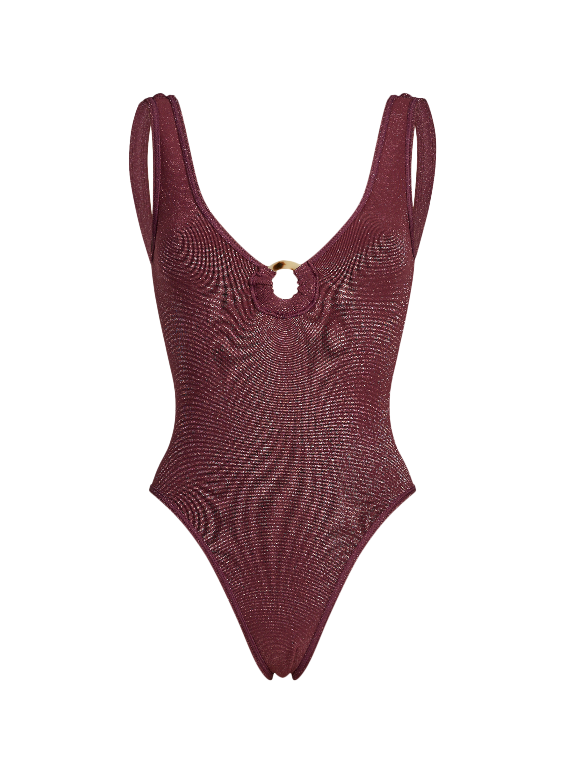 Shiny one-piece swimsuit BOND EYE Red