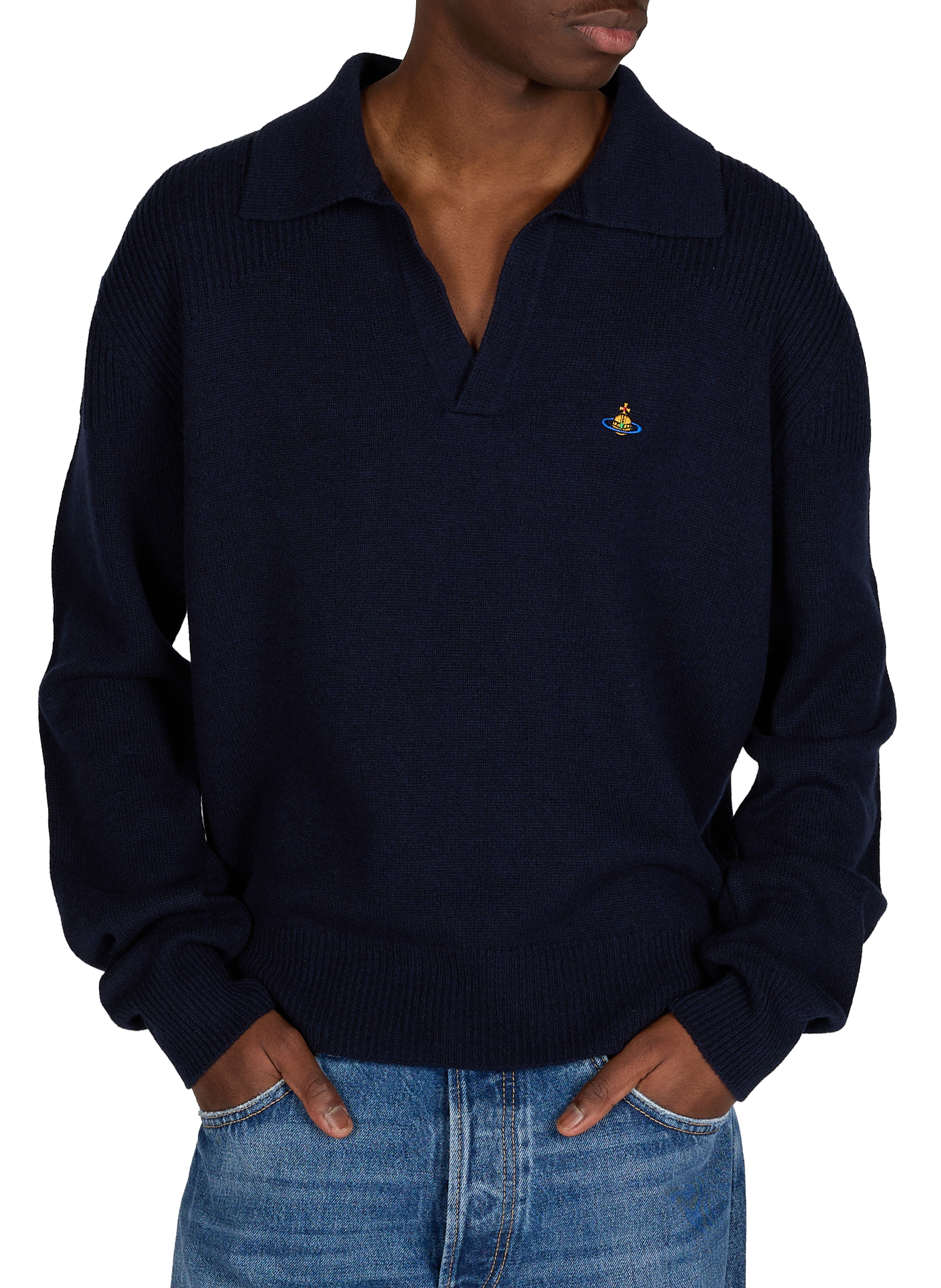 Wool and cashmere Football sweater VIVIENNE WESTWOOD Blue