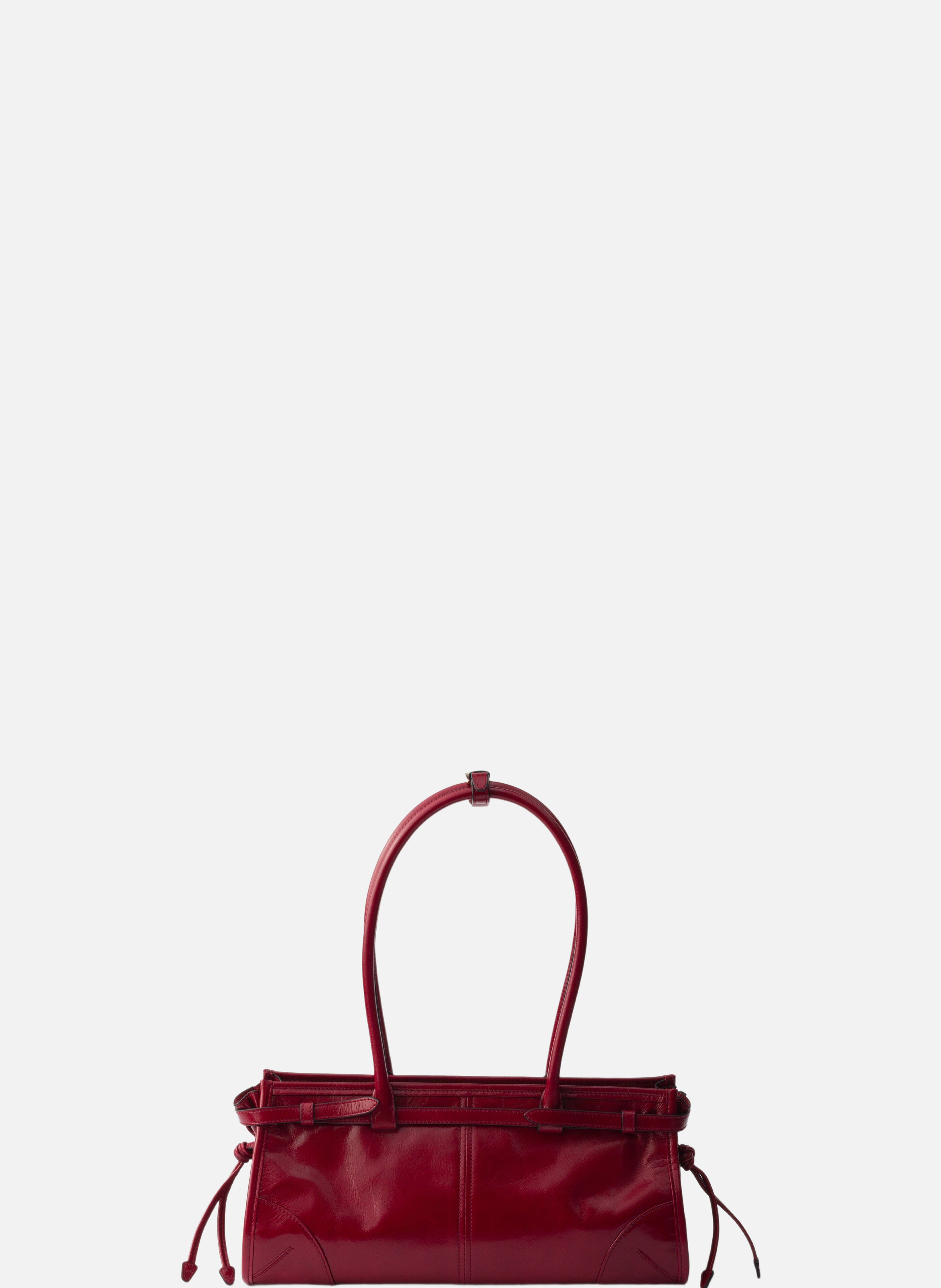 Sac à main prada bonnie en cuir PRADA Rouge