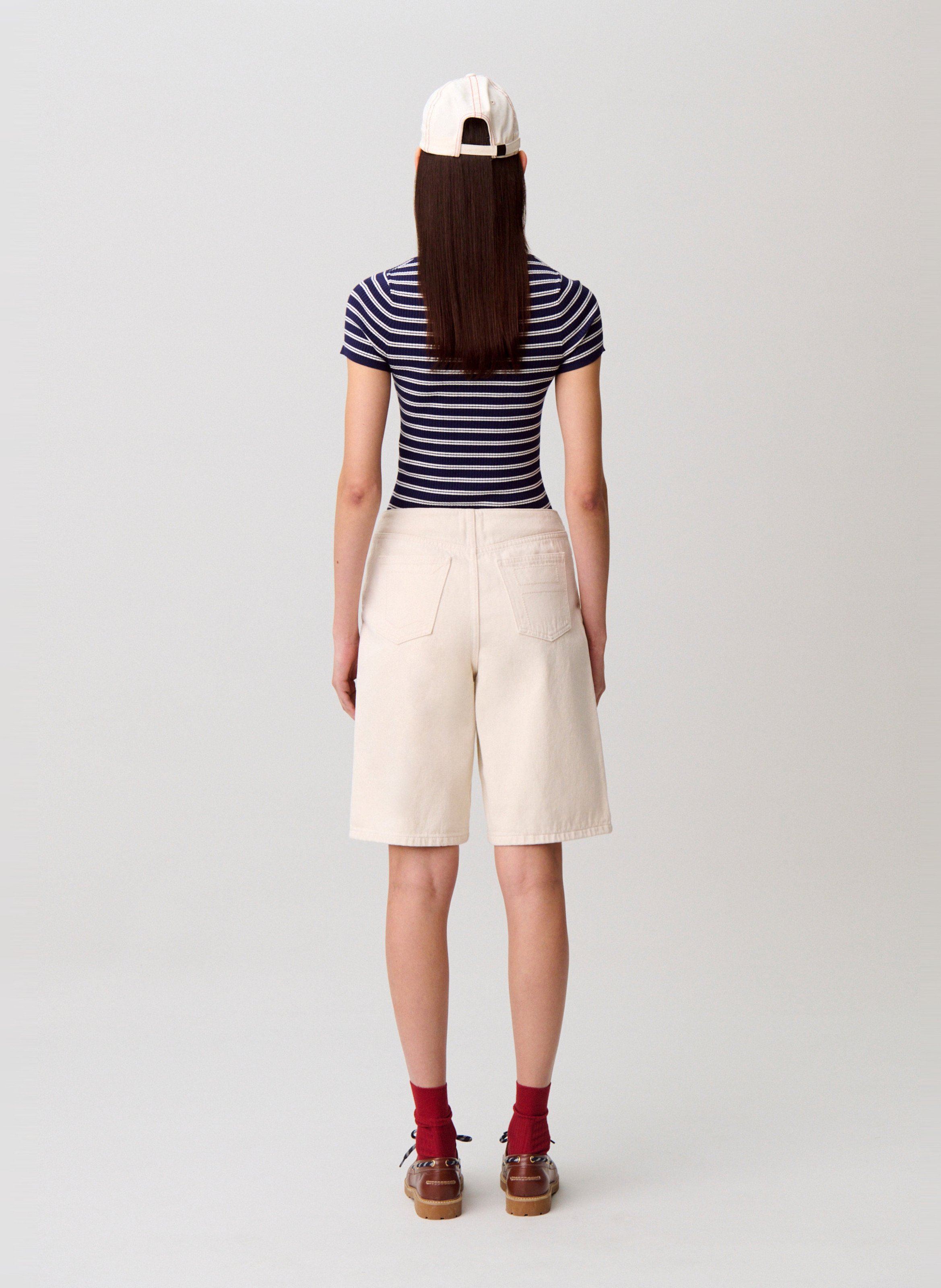 Bermuda droit en coton CLAUDIE PIERLOT Beige