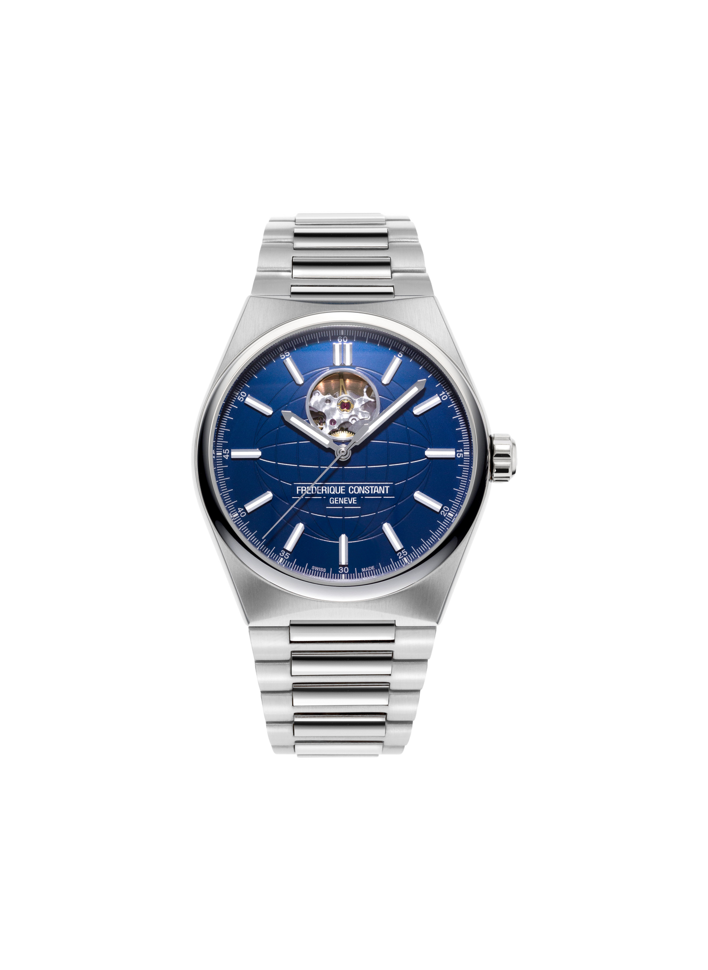 Montre Highlife Heart Beat en acier inoxydable FREDERIQUE CONSTANT Blanc