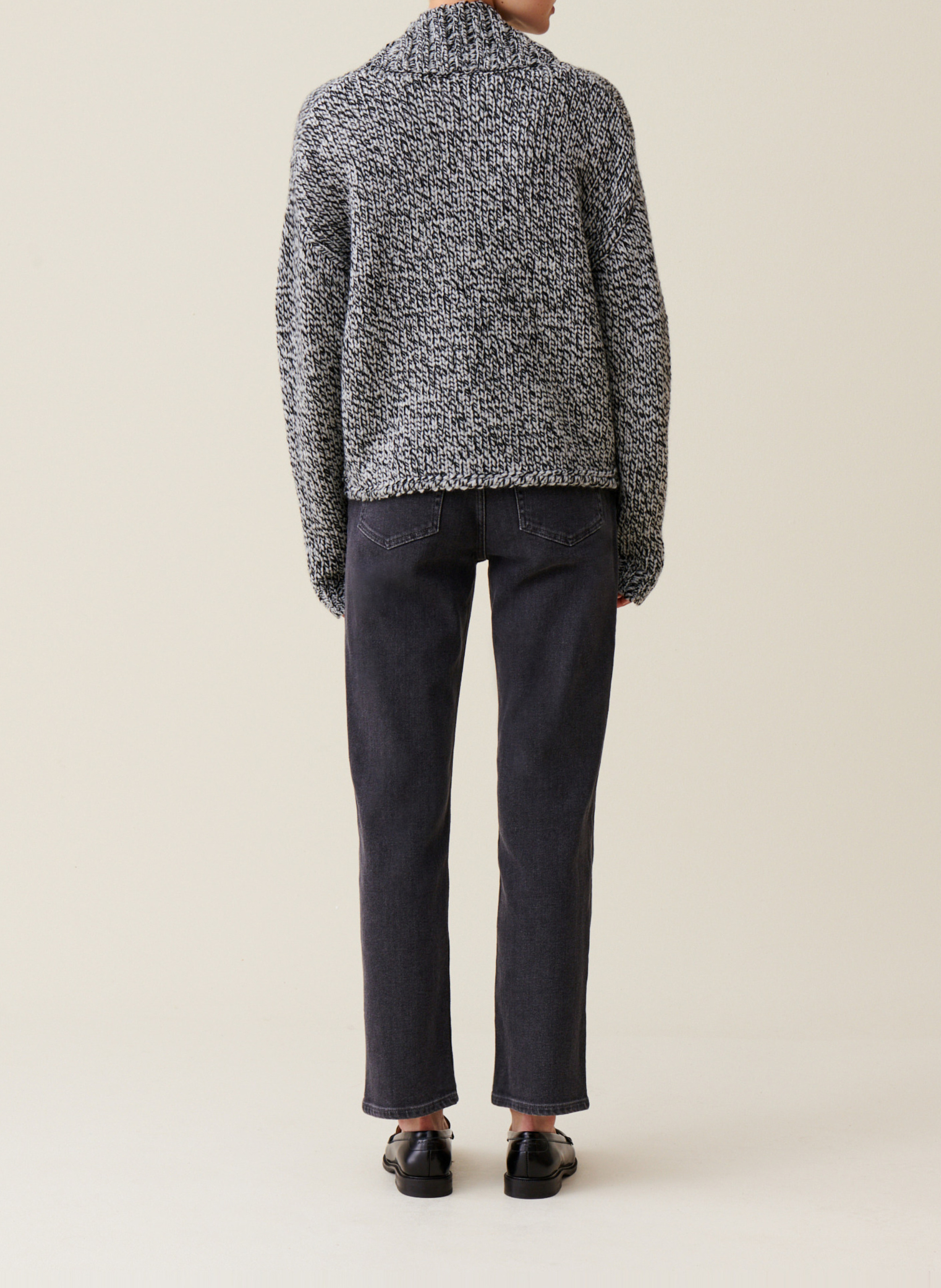 Pull grosse maille en laine mélangée CLAUDIE PIERLOT Gris