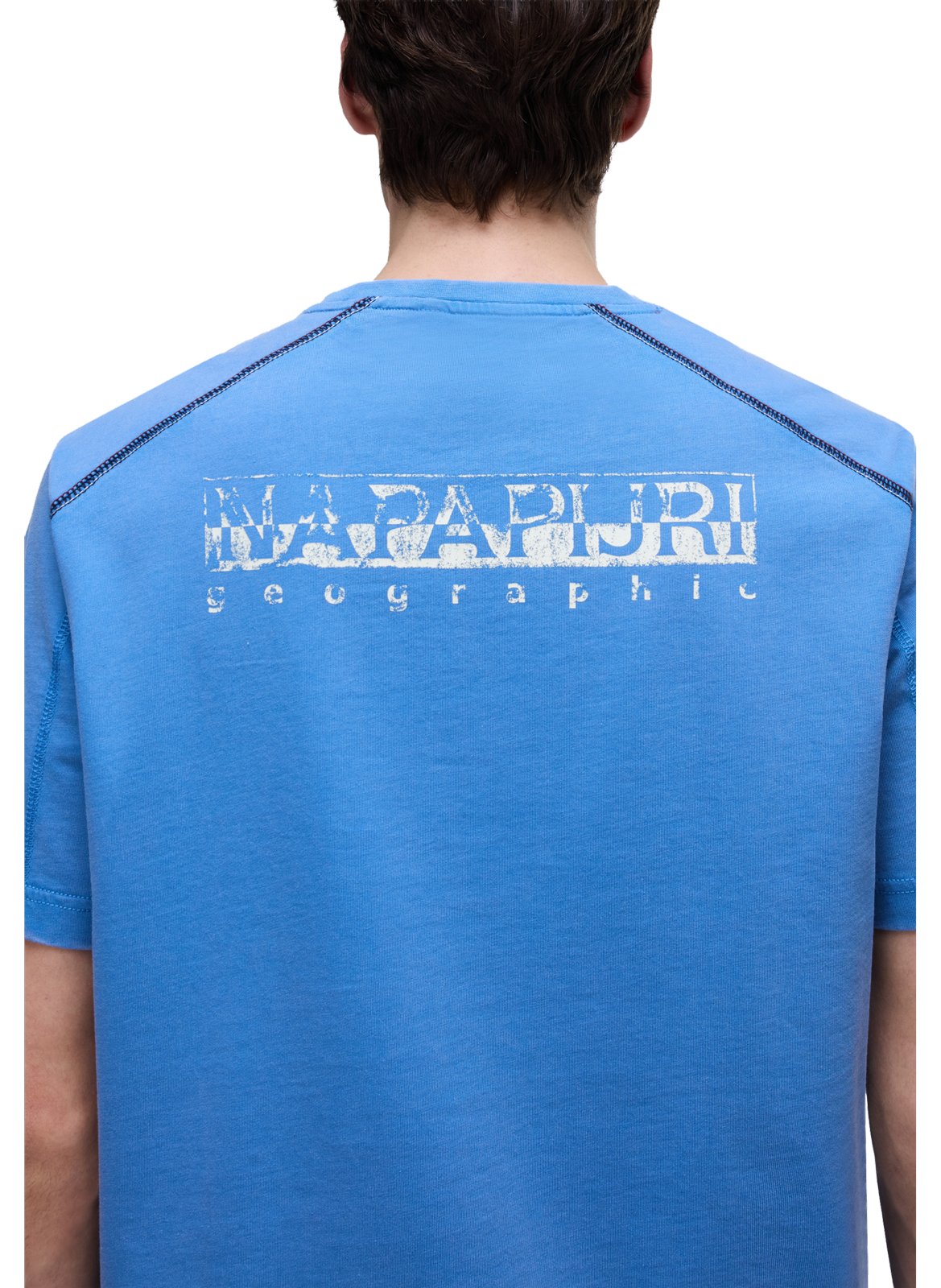 T-shirt droit imprimé Reflect en coton NAPAPIJRI Bleu