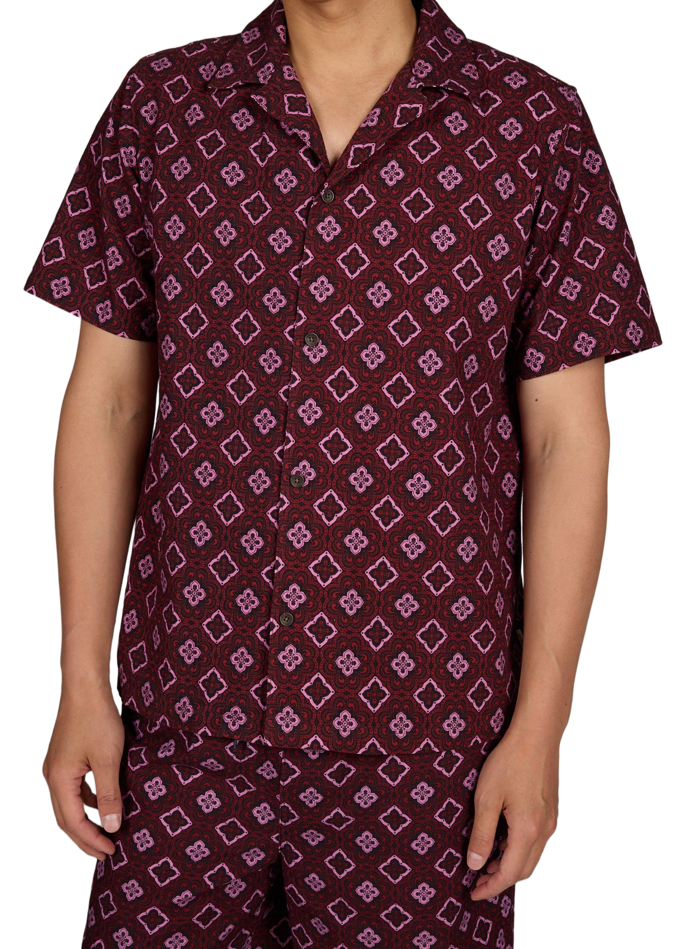 Chemise à motif Lukas Arabesque LES DEUX Rouge