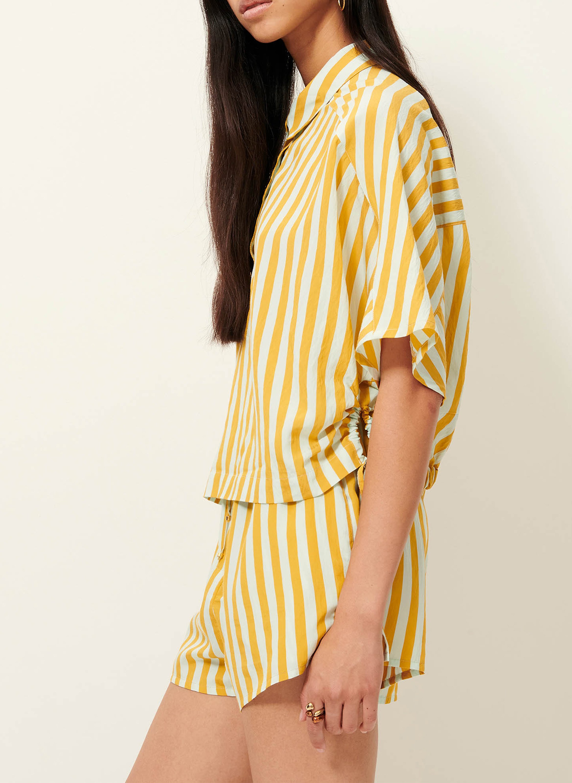 Short large à rayures agde SESSUN Jaune