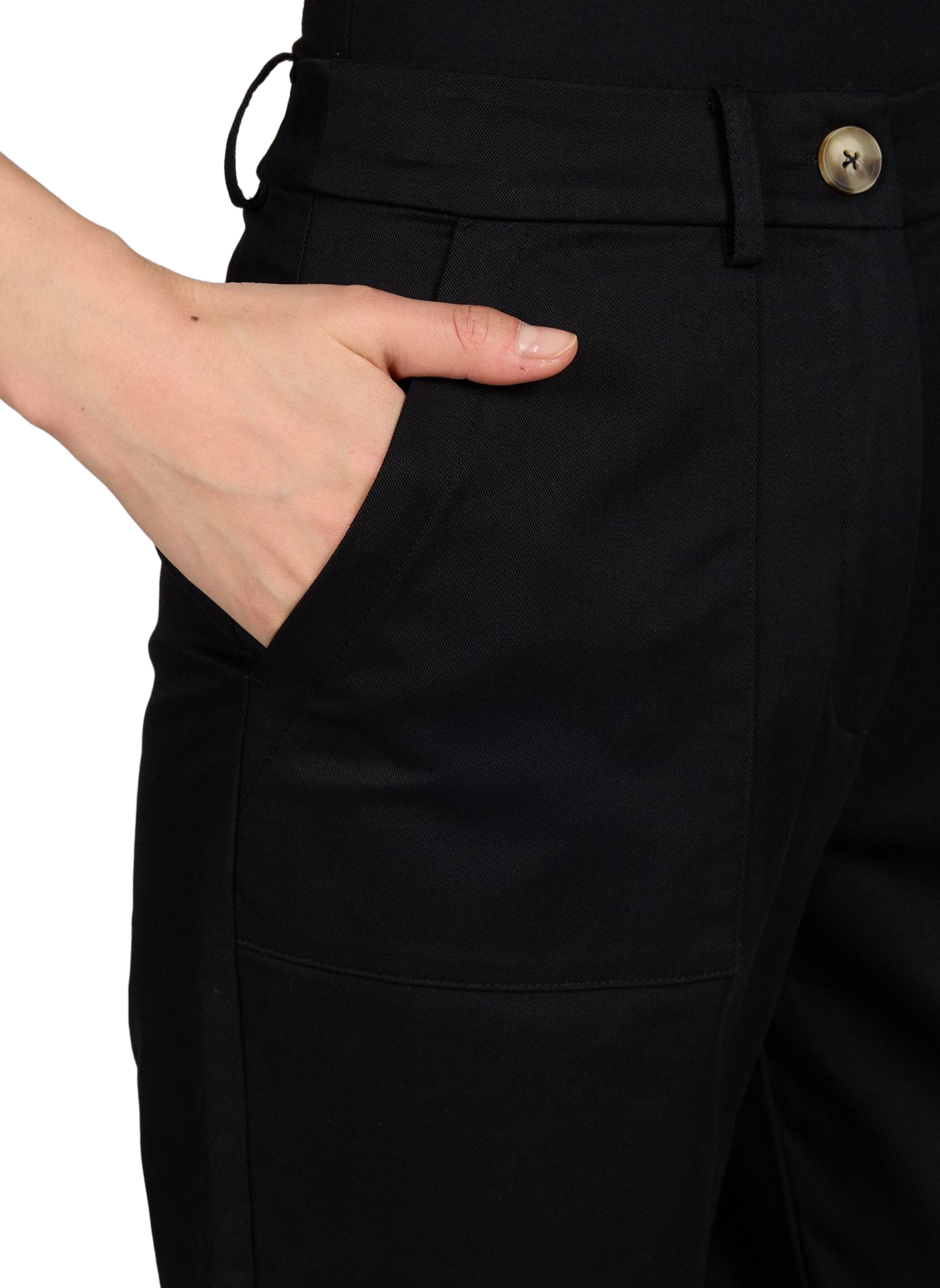 Pantalon à rayures en coton mélangé VILA Noir