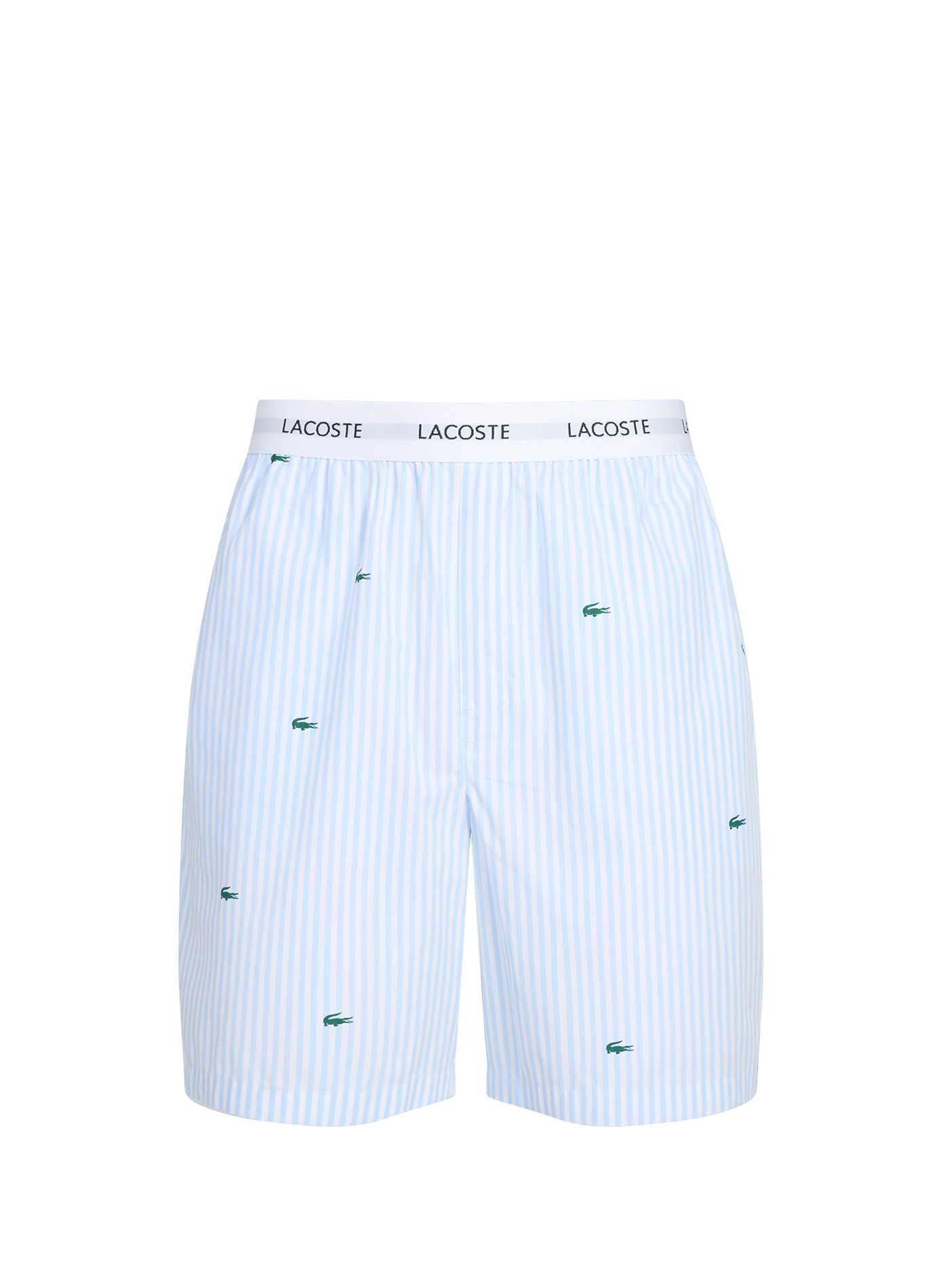 Striped logo cotton pajama set LACOSTE Blue