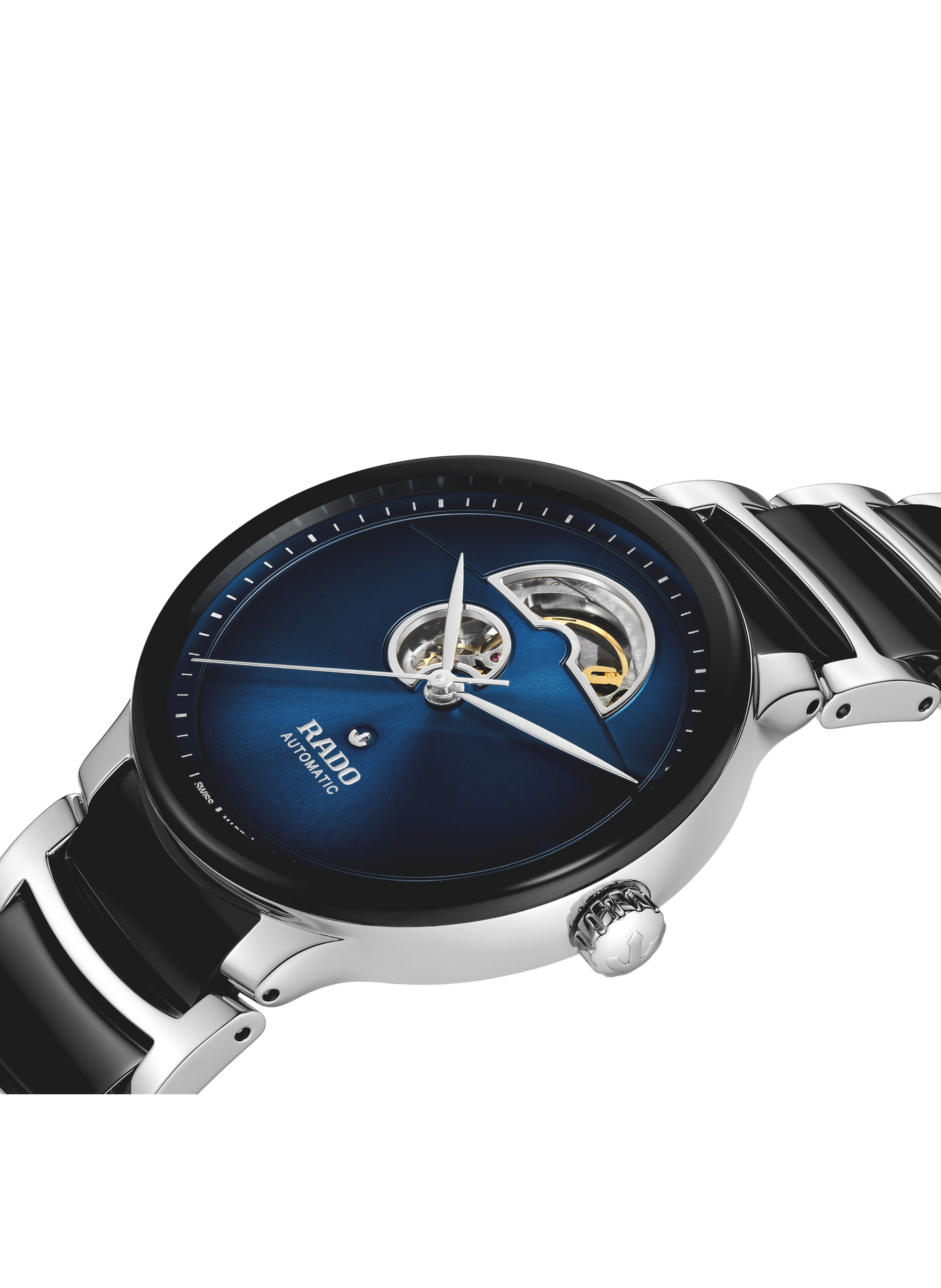 Montre automatique Centrix Automatic Open Heart en céramique RADO Bleu