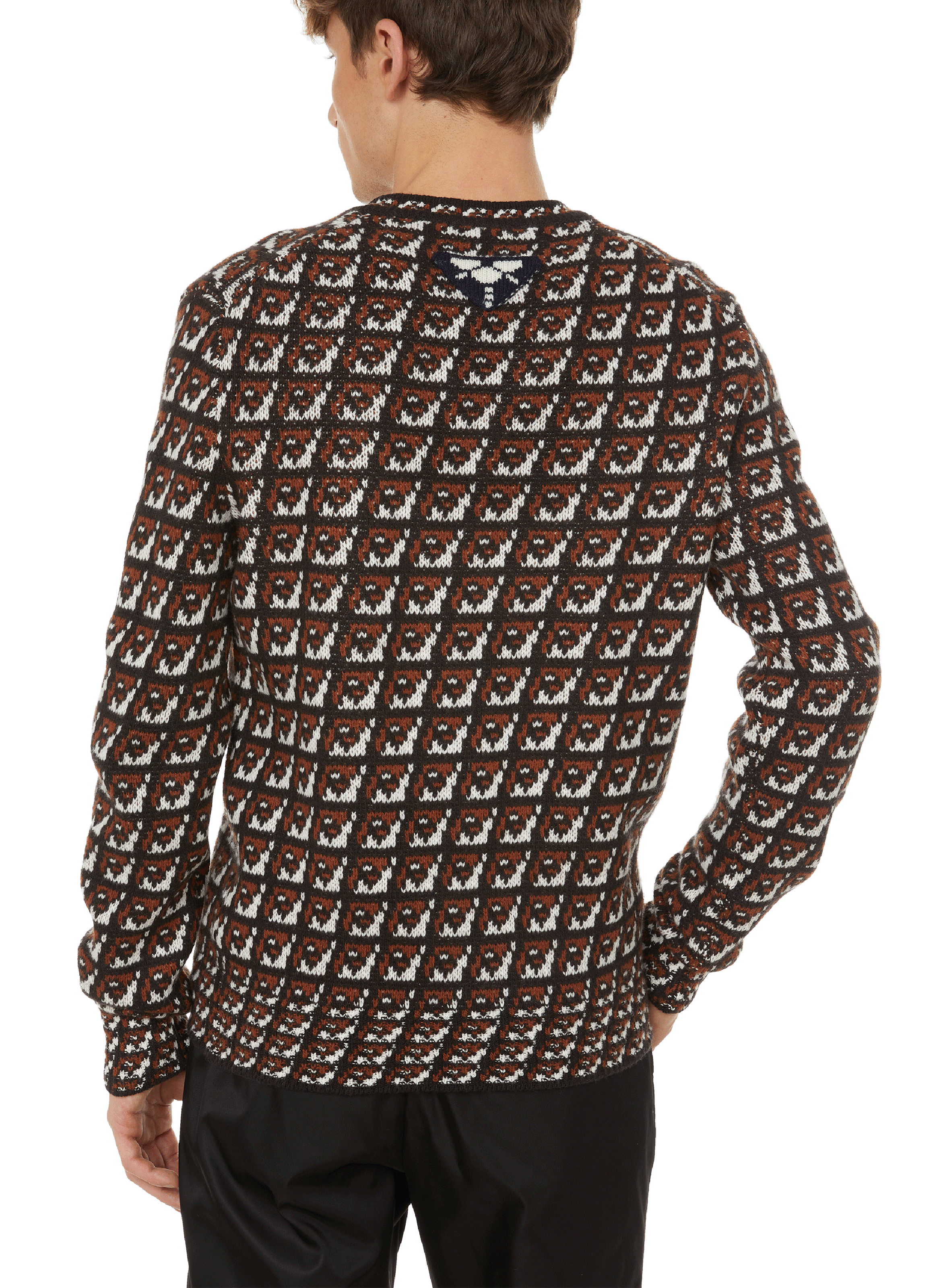 Pull à motifs PRADA Marron