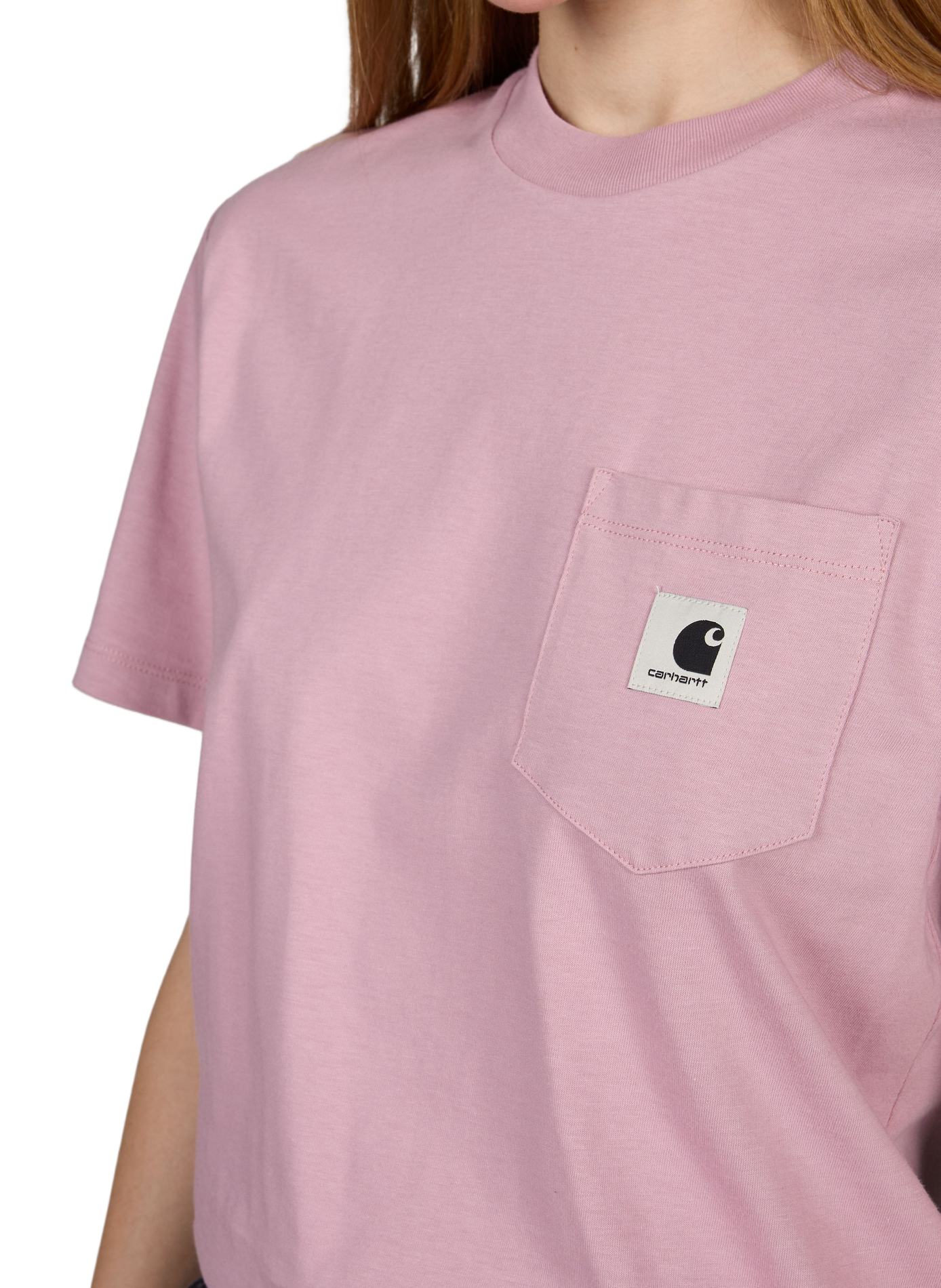 Kurzarm-Baumwollpullover CARHARTT WIP Rosa