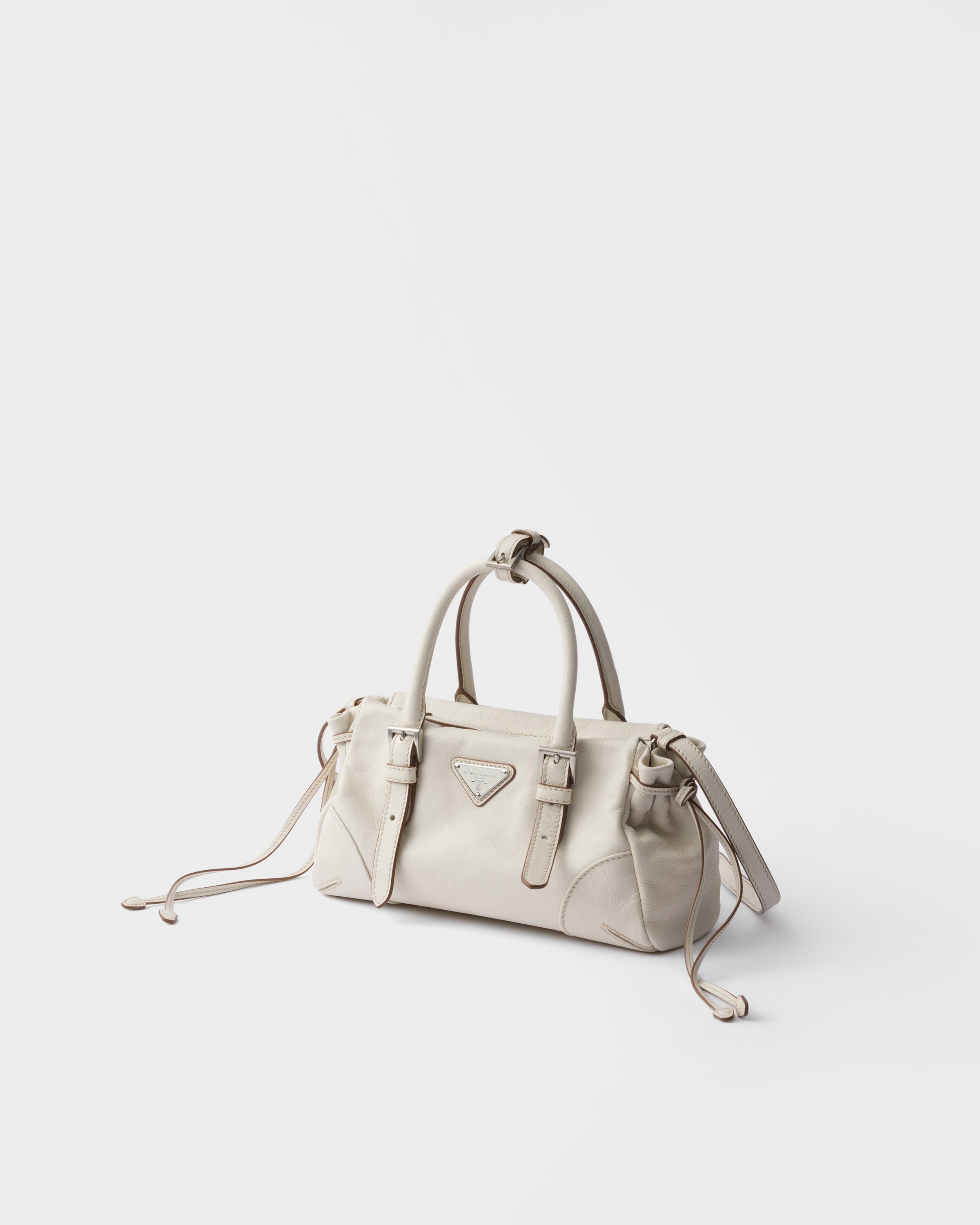 Petit sac prada karin en cuir PRADA Blanc