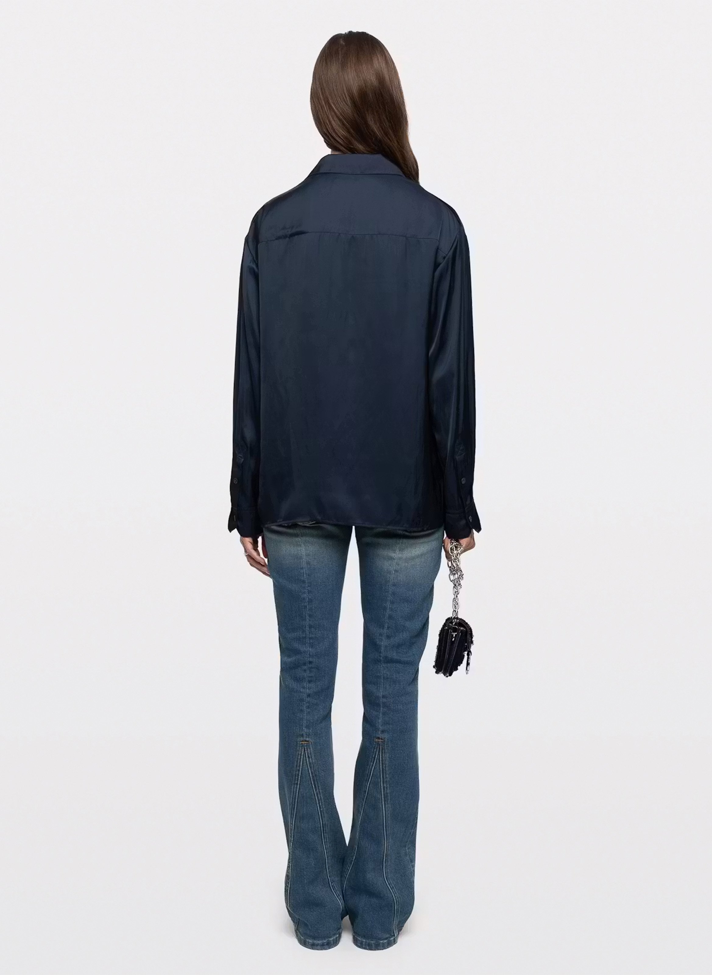 Chemise droite col classique satinée tyrica ZADIG&VOLTAIRE Bleu