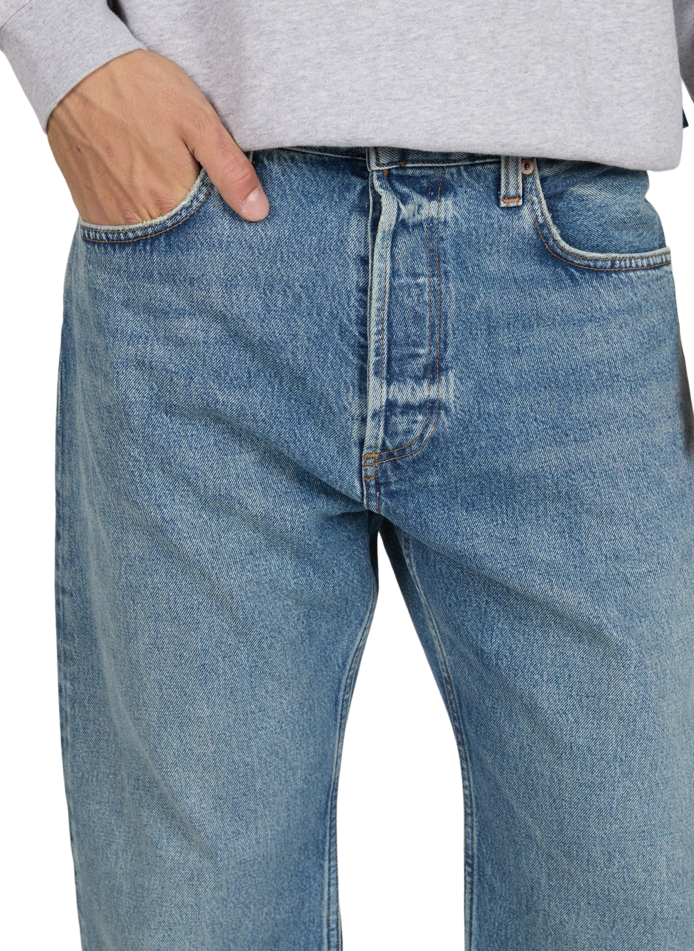 Jean droit en coton AGOLDE Bleu