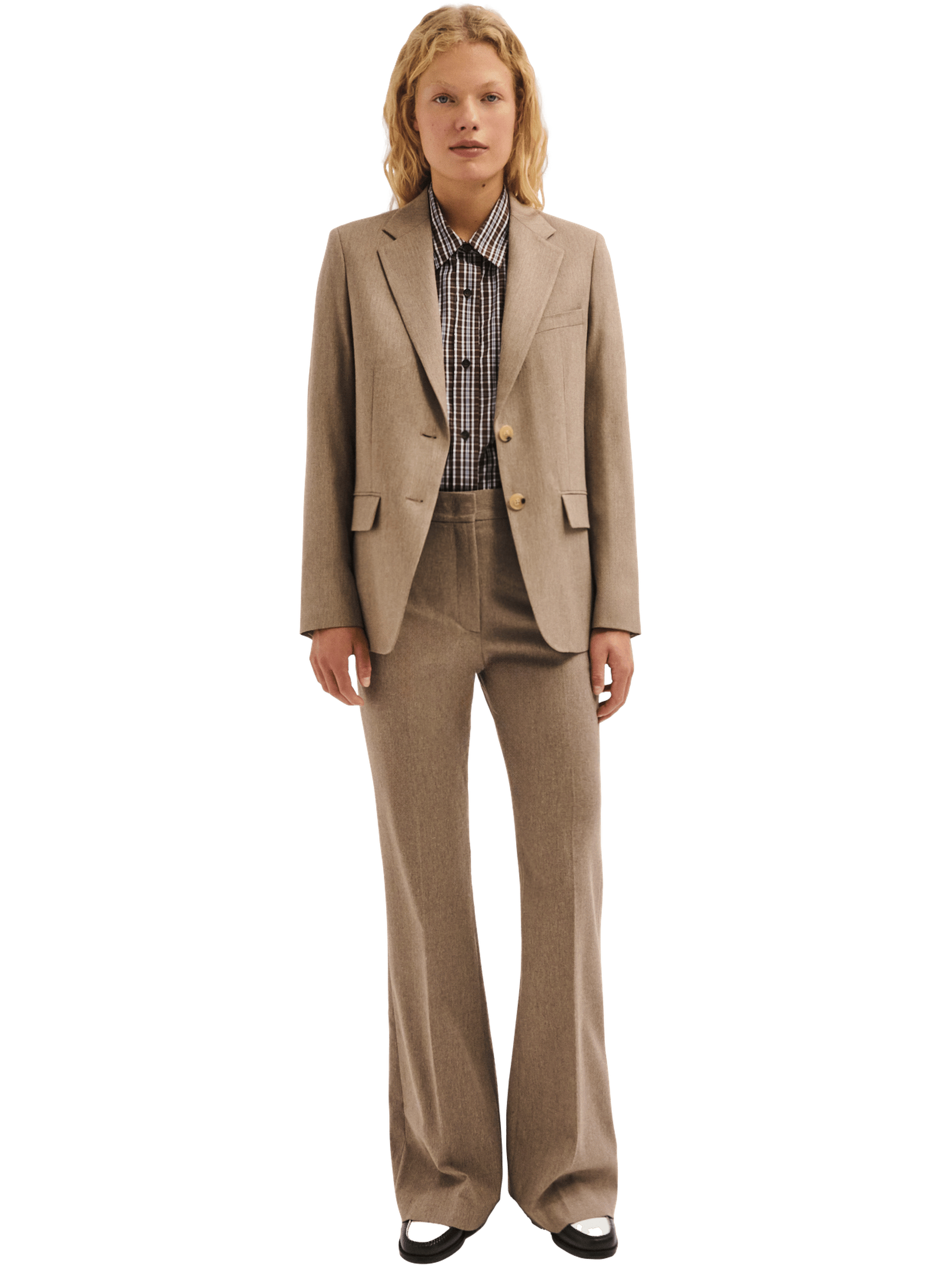 Blazer en flanelle - jean PABLO Beige