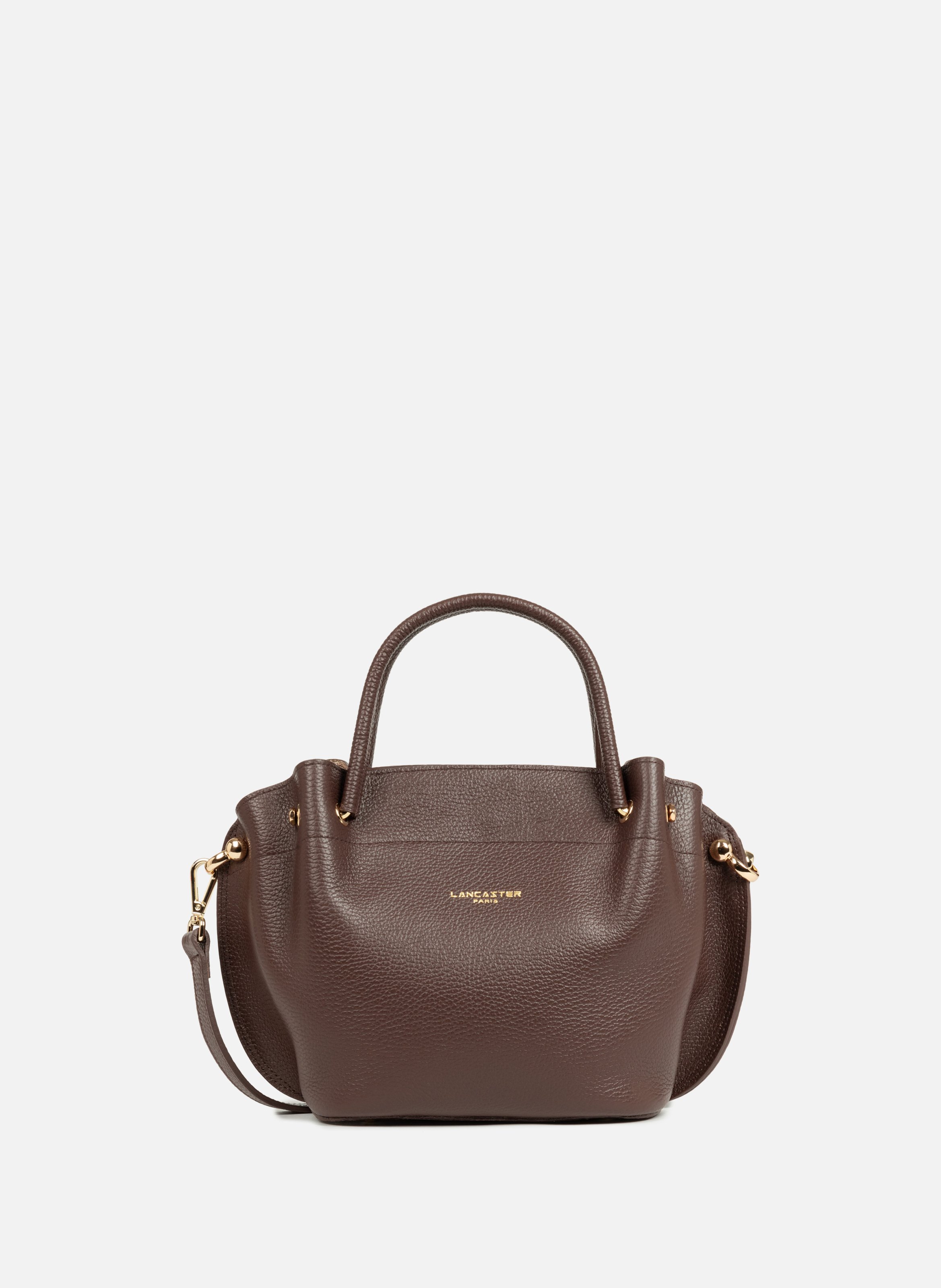 Sac à main - foulonné double louisa  Marron - in - or pâle
