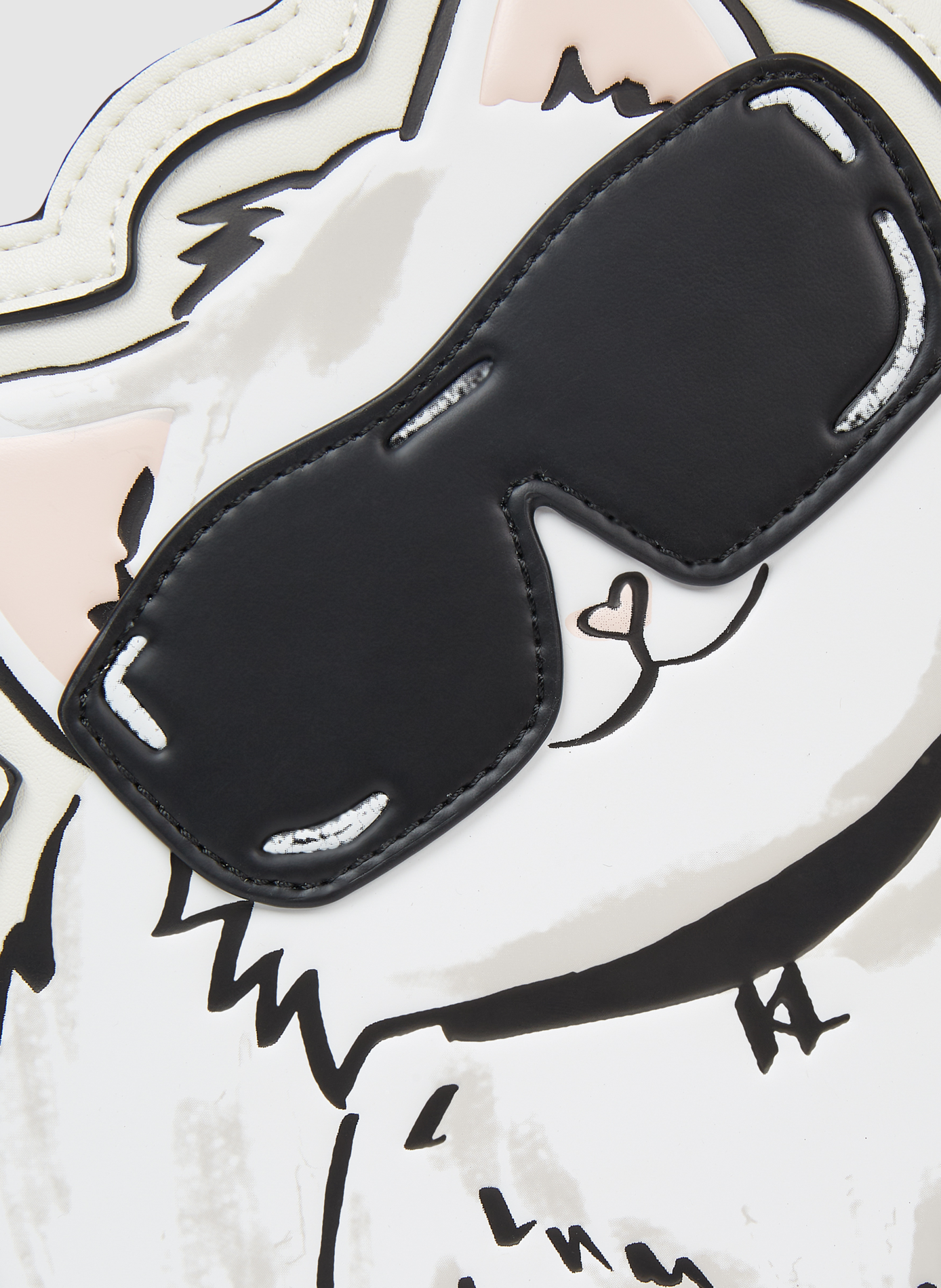 Umhängetasche mit IKON CHOUPETTE CROSSBODY Aufdruck KARL LAGERFELD Beige