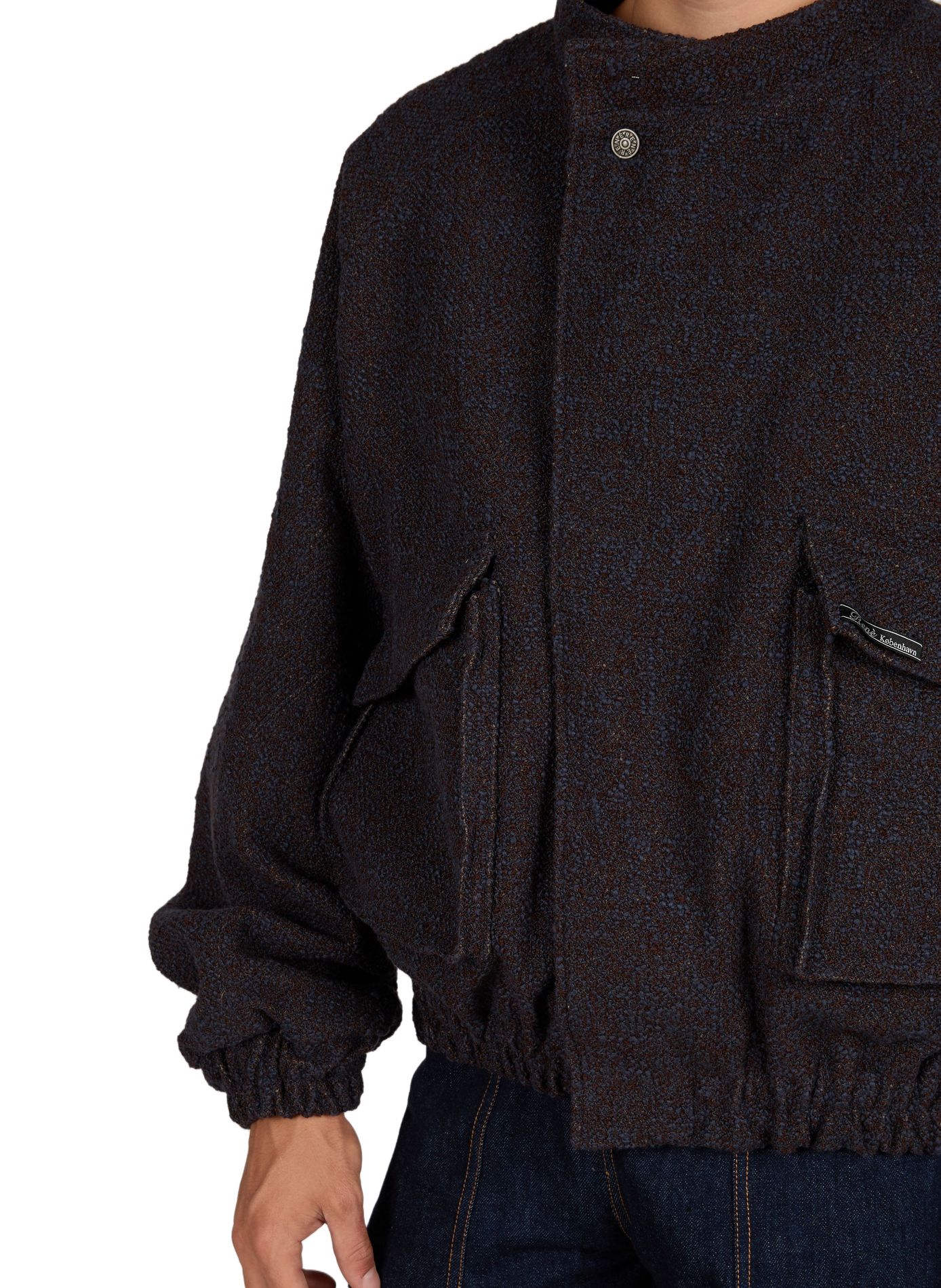 Straight cotton-blend jacket RENÈ Black