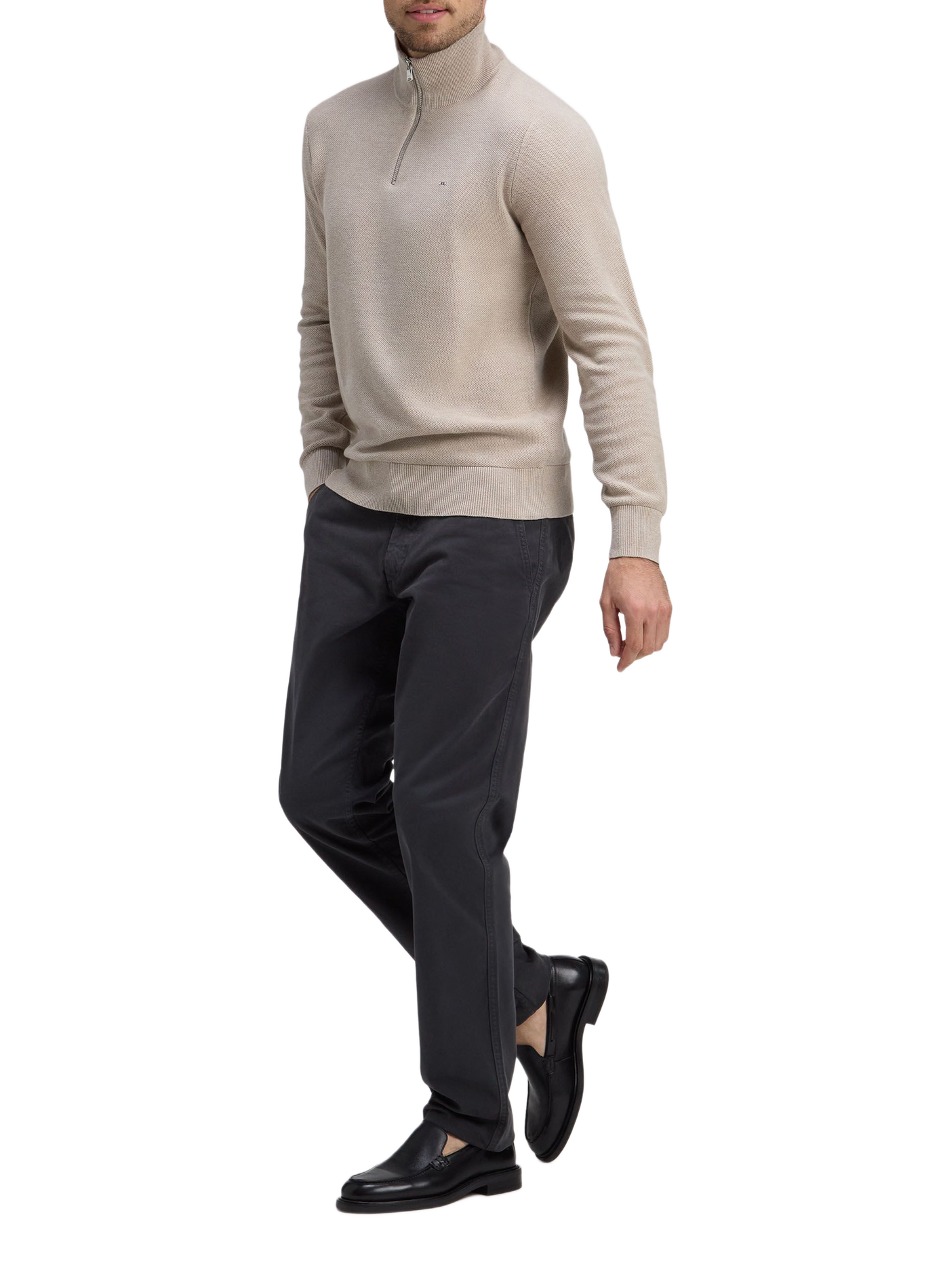 Pantalon chino droit en coton mélangé EDEN PARK Khaki