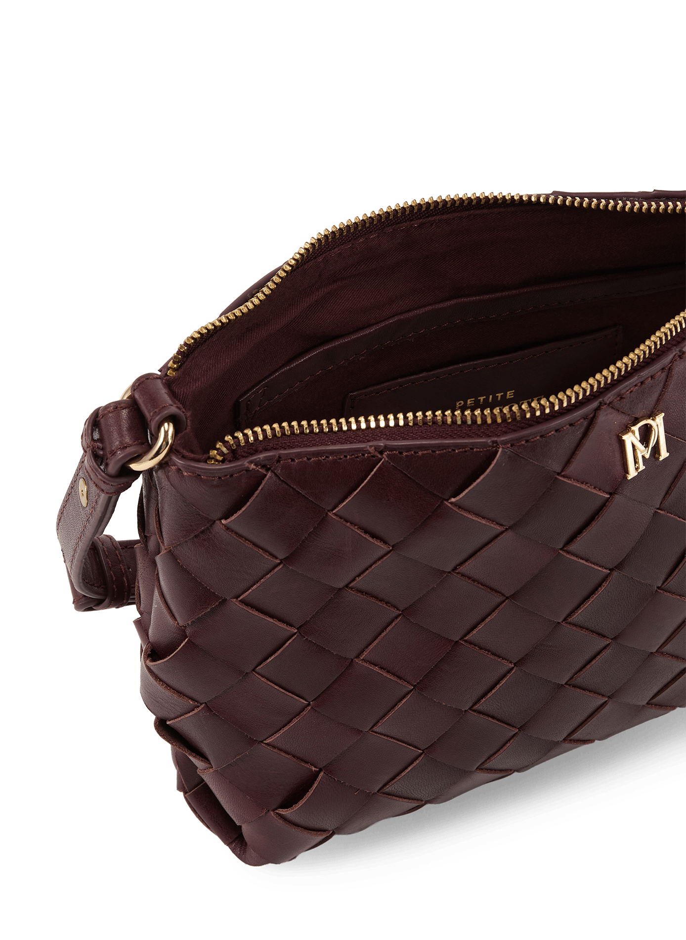 Woven leather shoulder bag PETITE MENDIGOTE Red