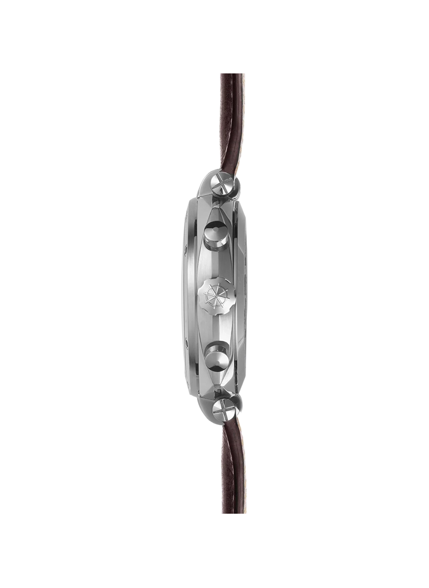 Quarz Uhr im Art-Déco-Stil aus Edelstahl HERBELIN Silber