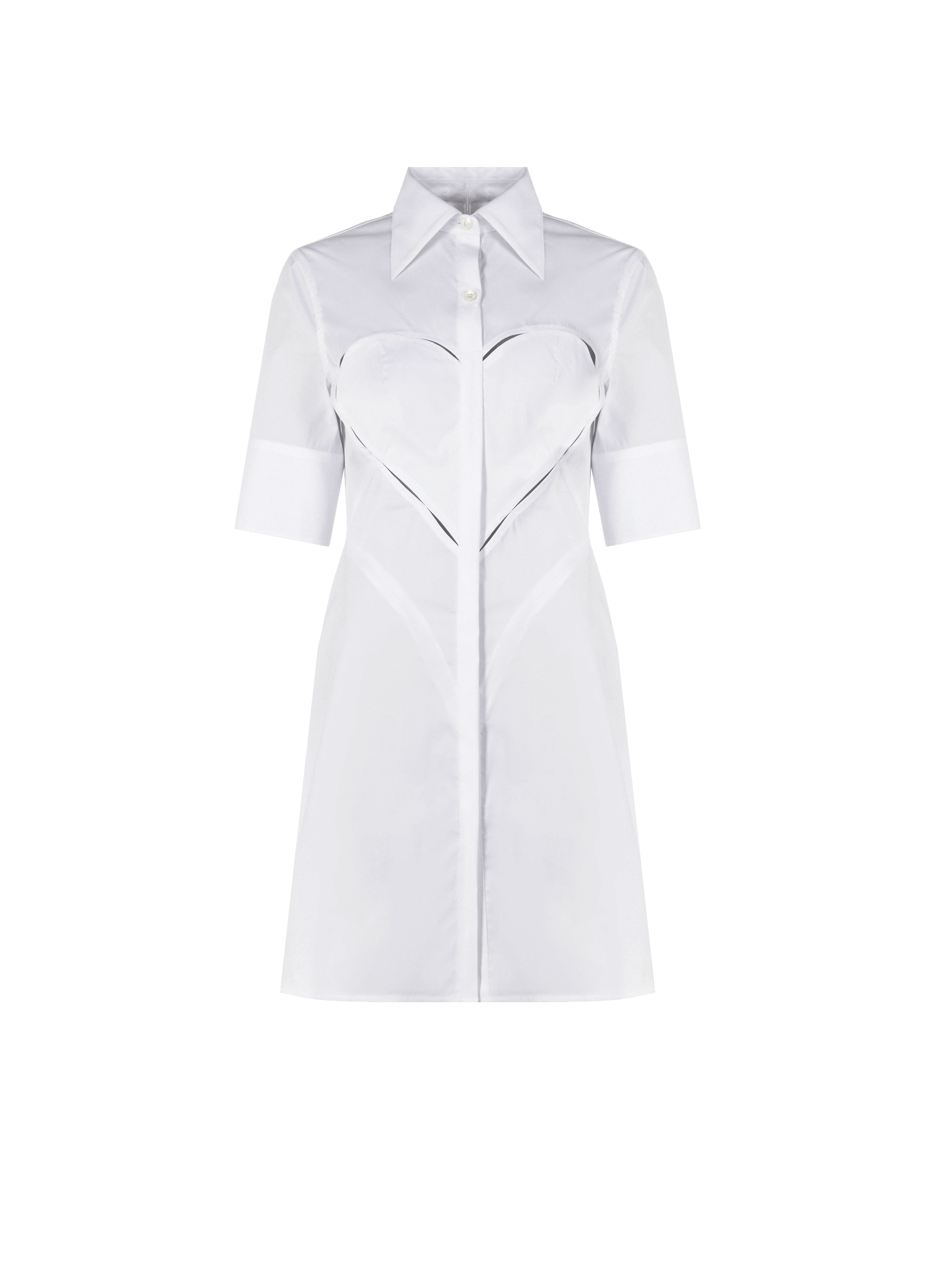 Robe chemise en popeline de coton