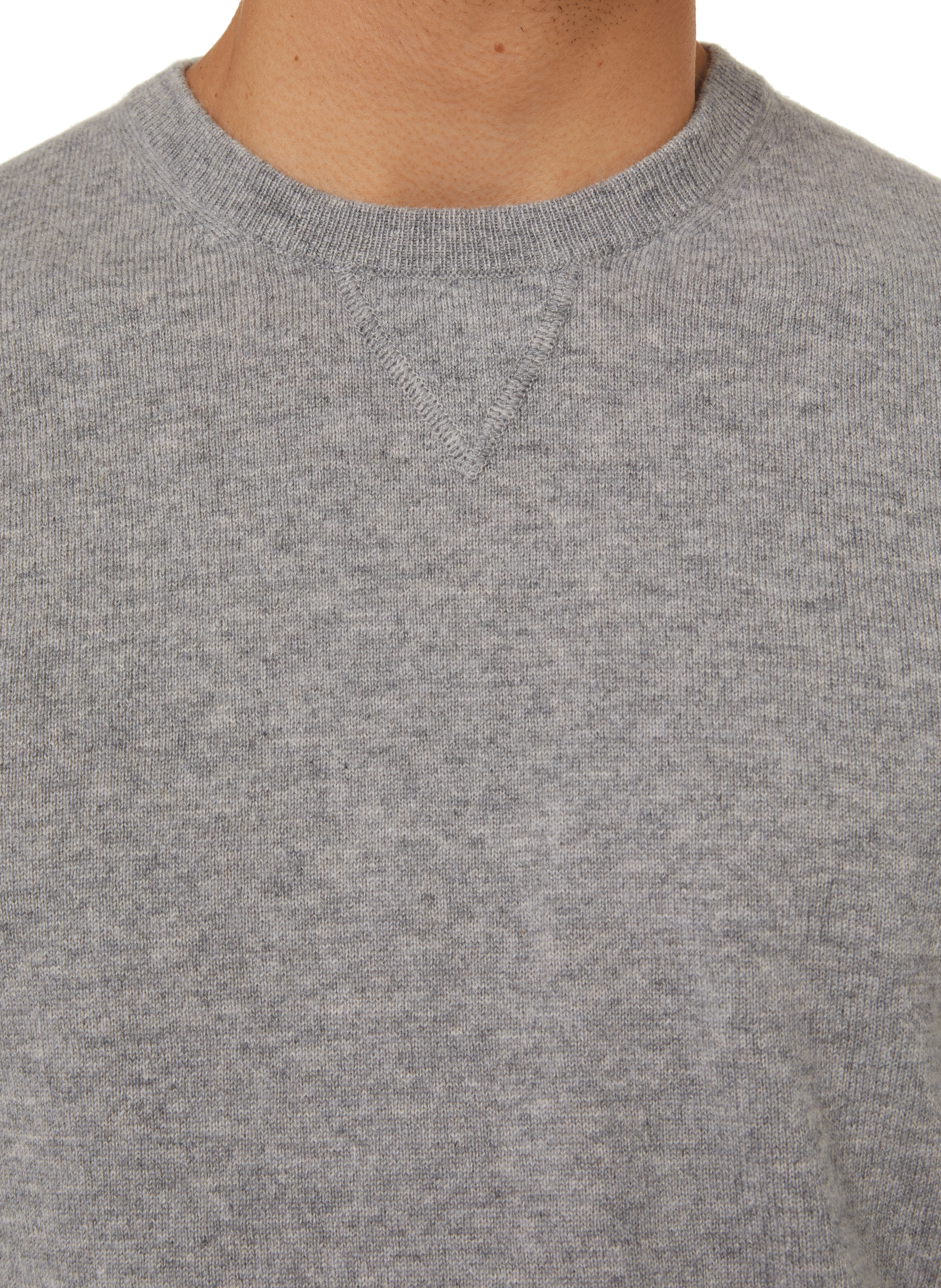 Pull col rond en cachemire AU PRINTEMPS PARIS Argent