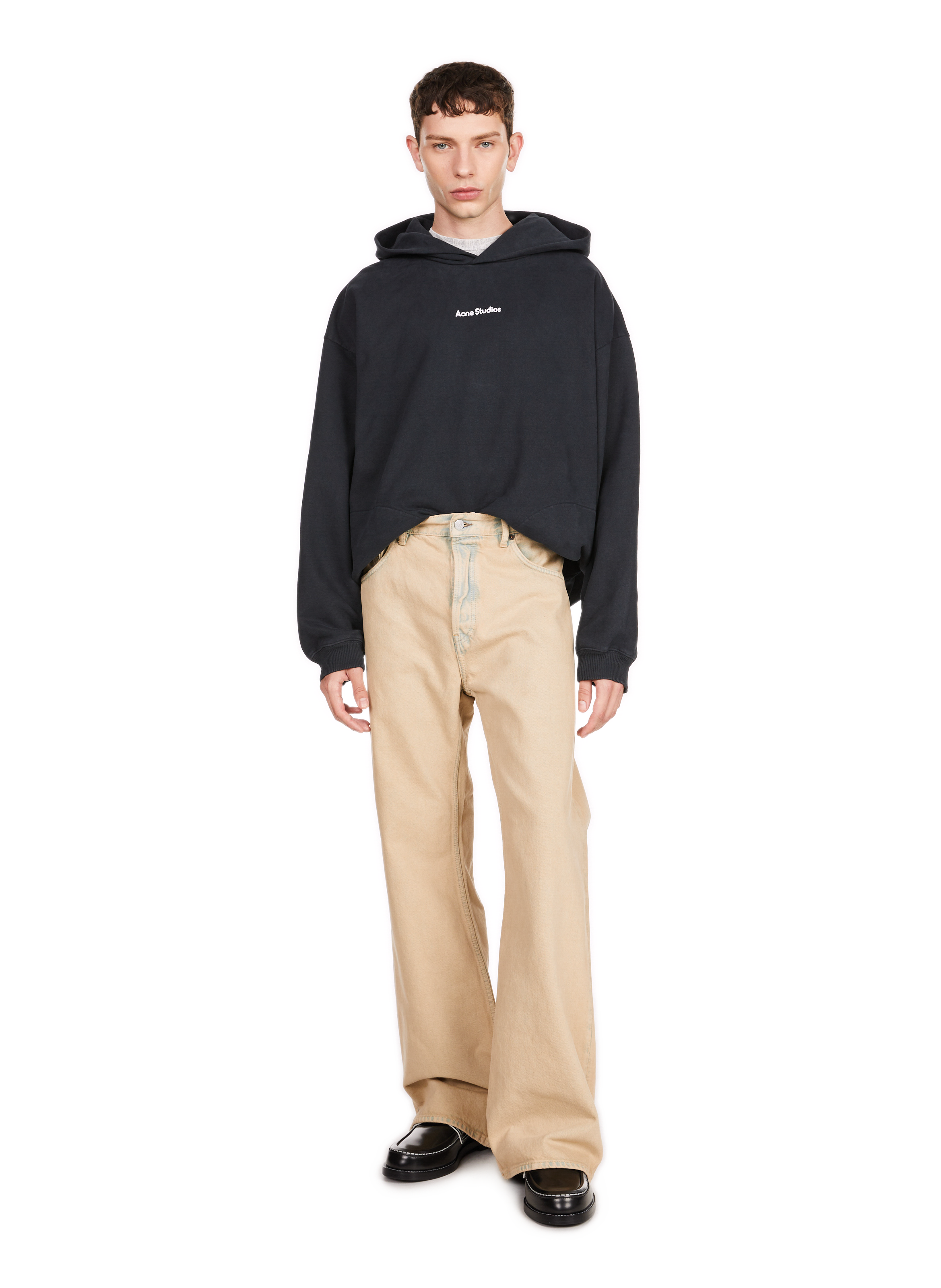 Hoodie oversize en coton ACNE STUDIOS Noir