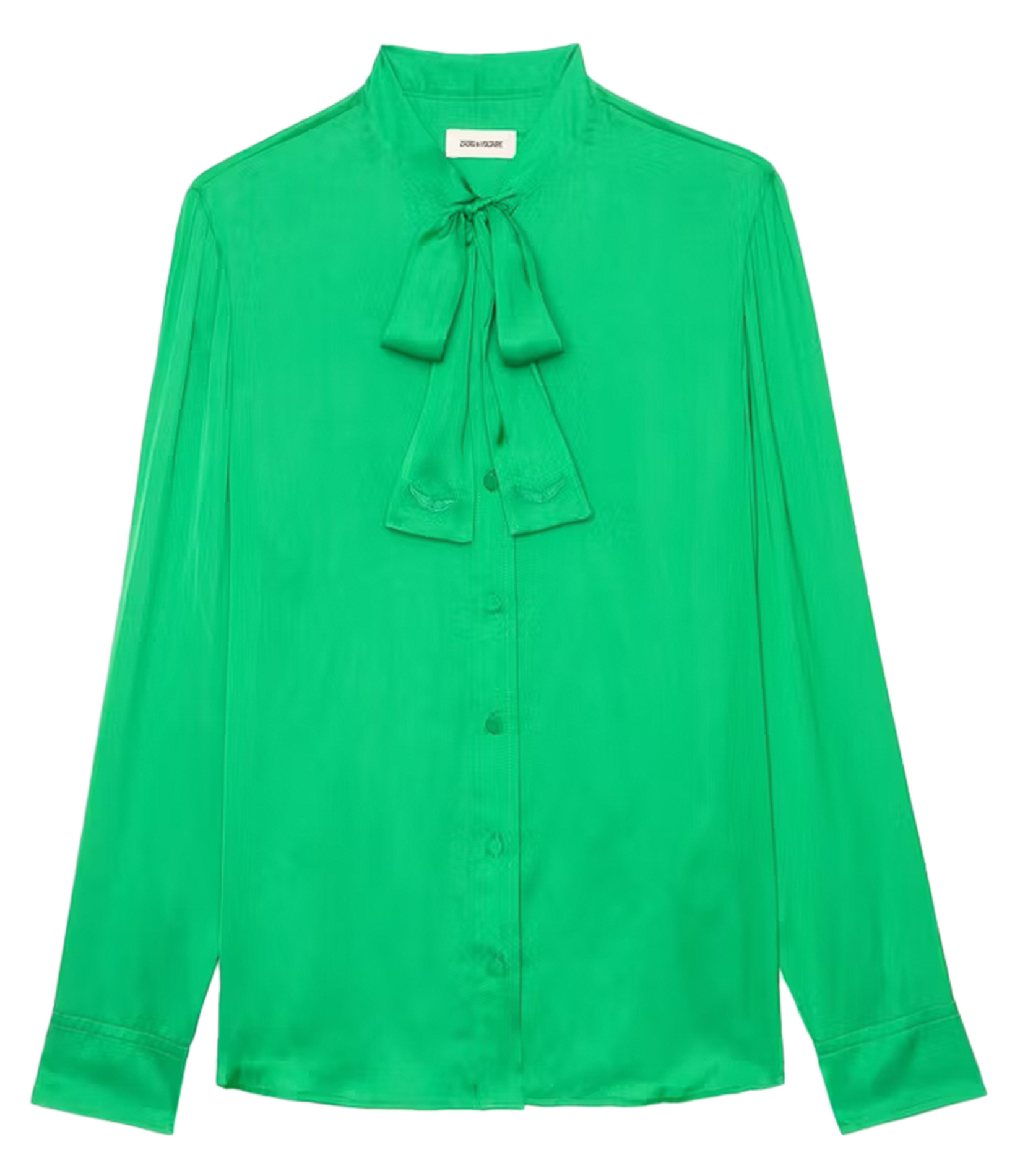 Chemise col lavallière satinée tulba ZADIG&VOLTAIRE Vert