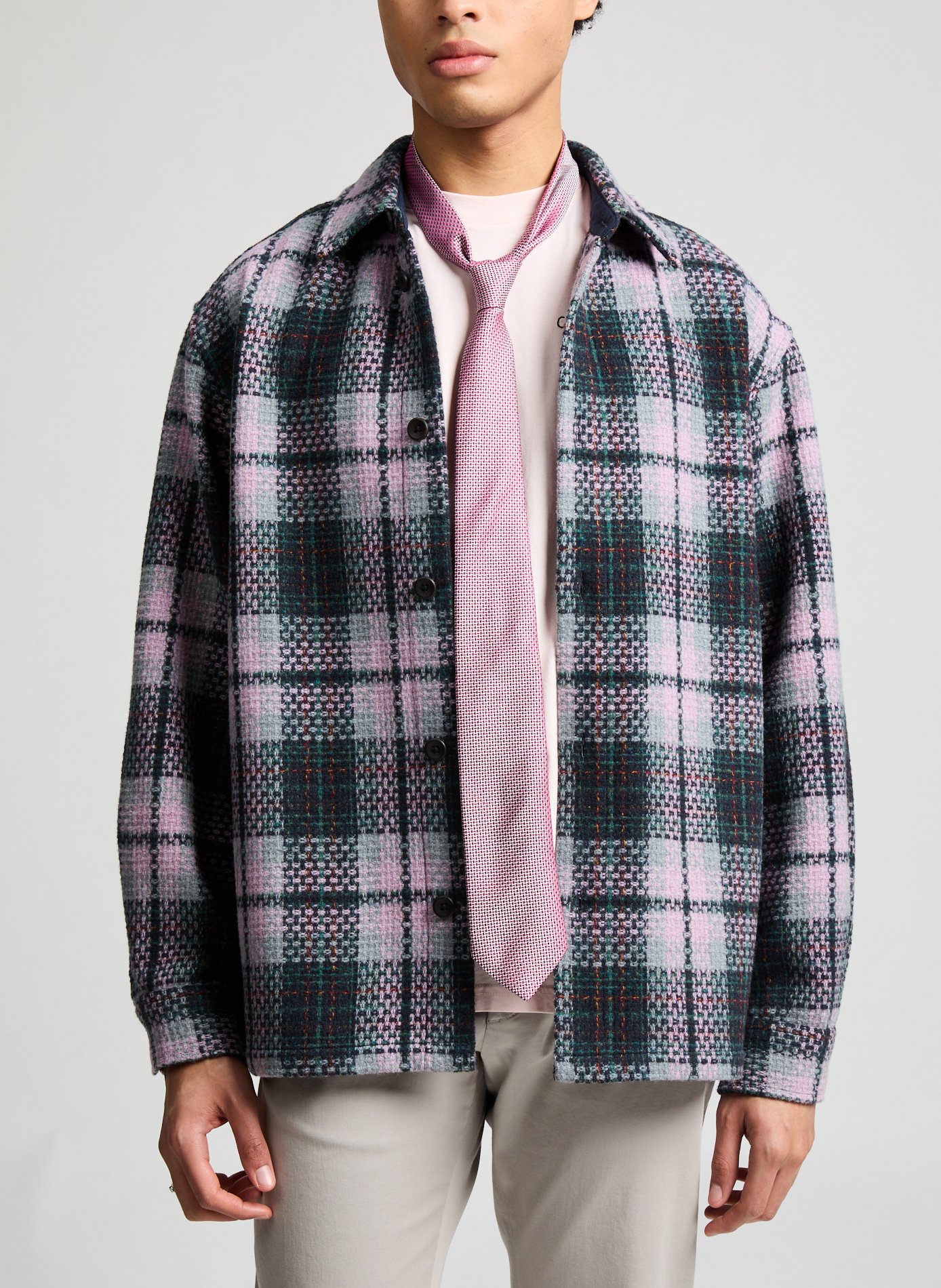Surchemise en laine mélangée à carreaux LES DEUX Multicolore