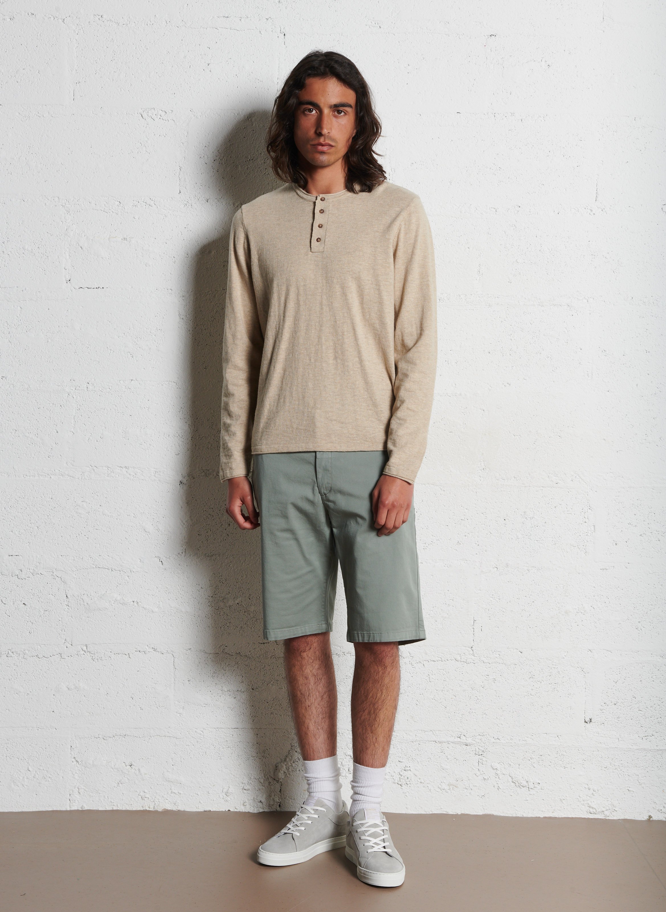 Bermuda droit en coton mélangé IKKS Bleu