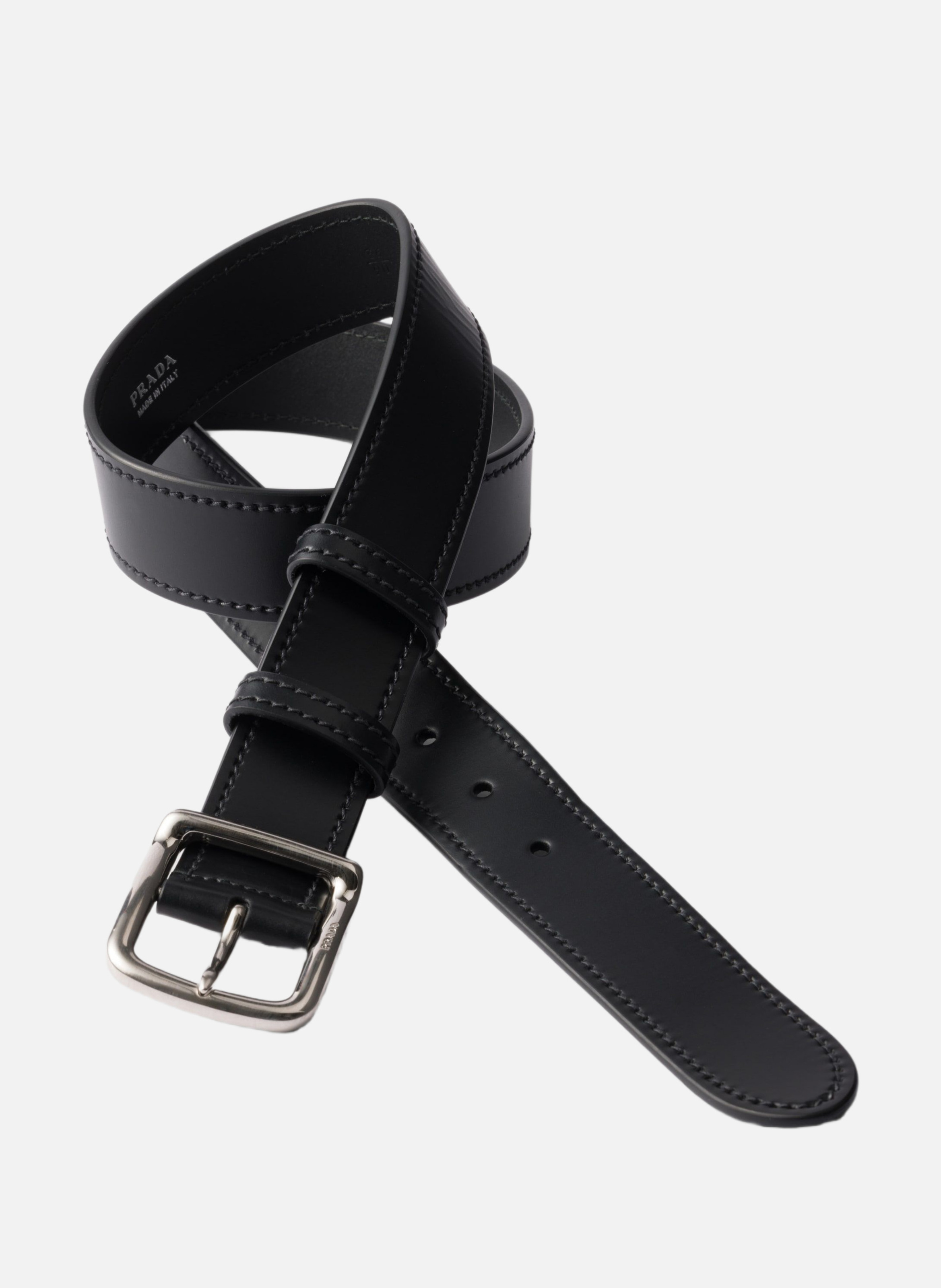 Ceinture en cuir PRADA Noir