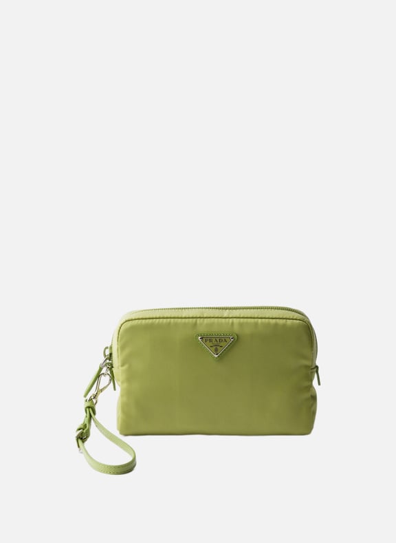 Petite pochette en re-nylon Vert by PRADA PRADA Petite pochette en re-nylon Vert