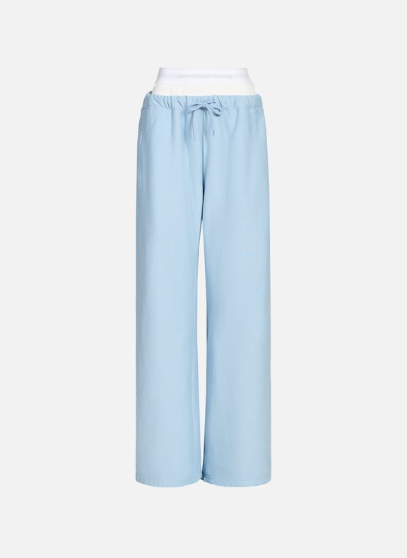 Pantalon de survêtement en coton Bleu by ALEXANDER WANG ALEXANDER WANG Pantalon de survêtement en coton Bleu