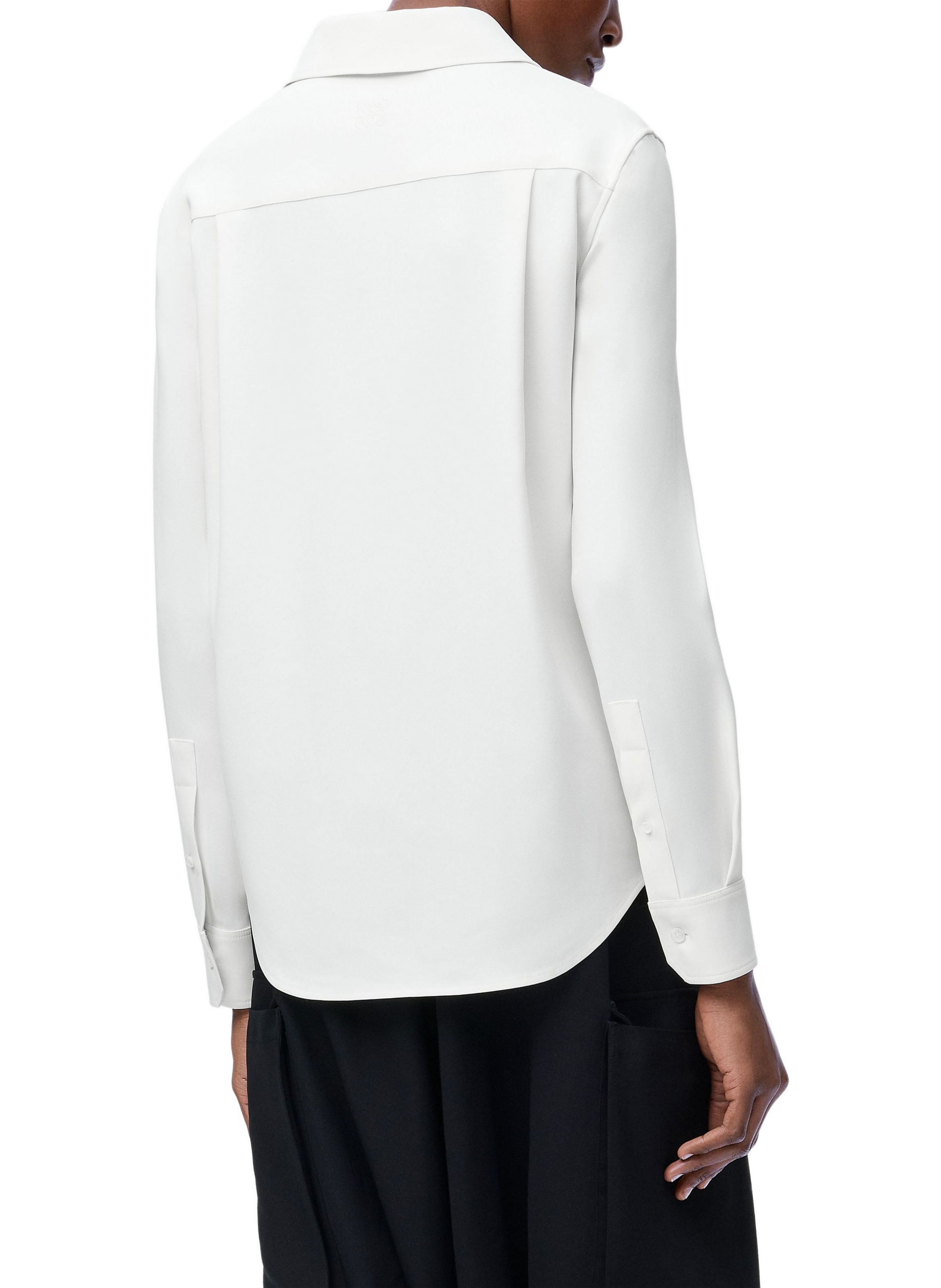 Straight-cut cotton shirt with classic collar LOEWE White