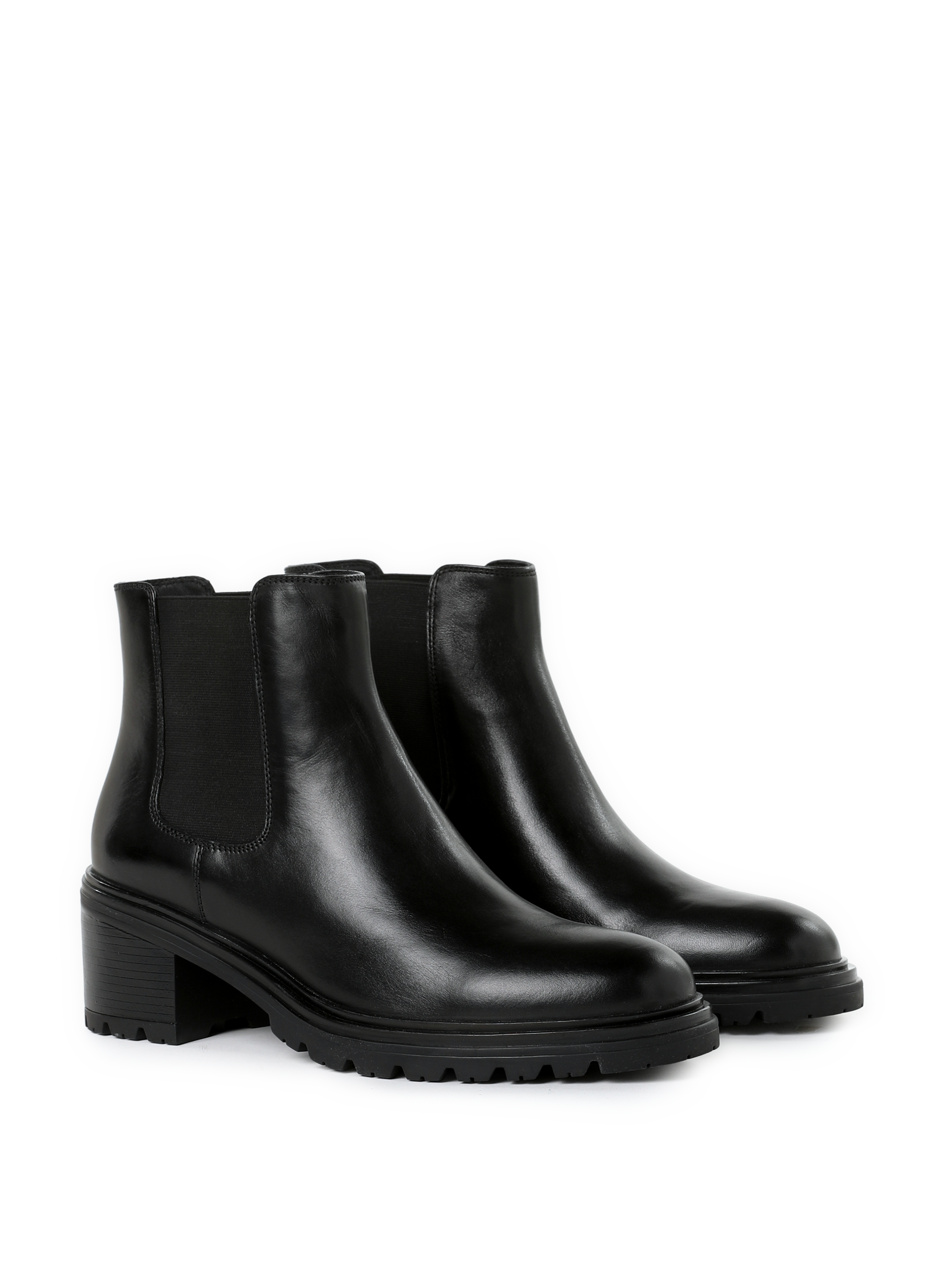 Damiana leather ankle boots GEOX Black