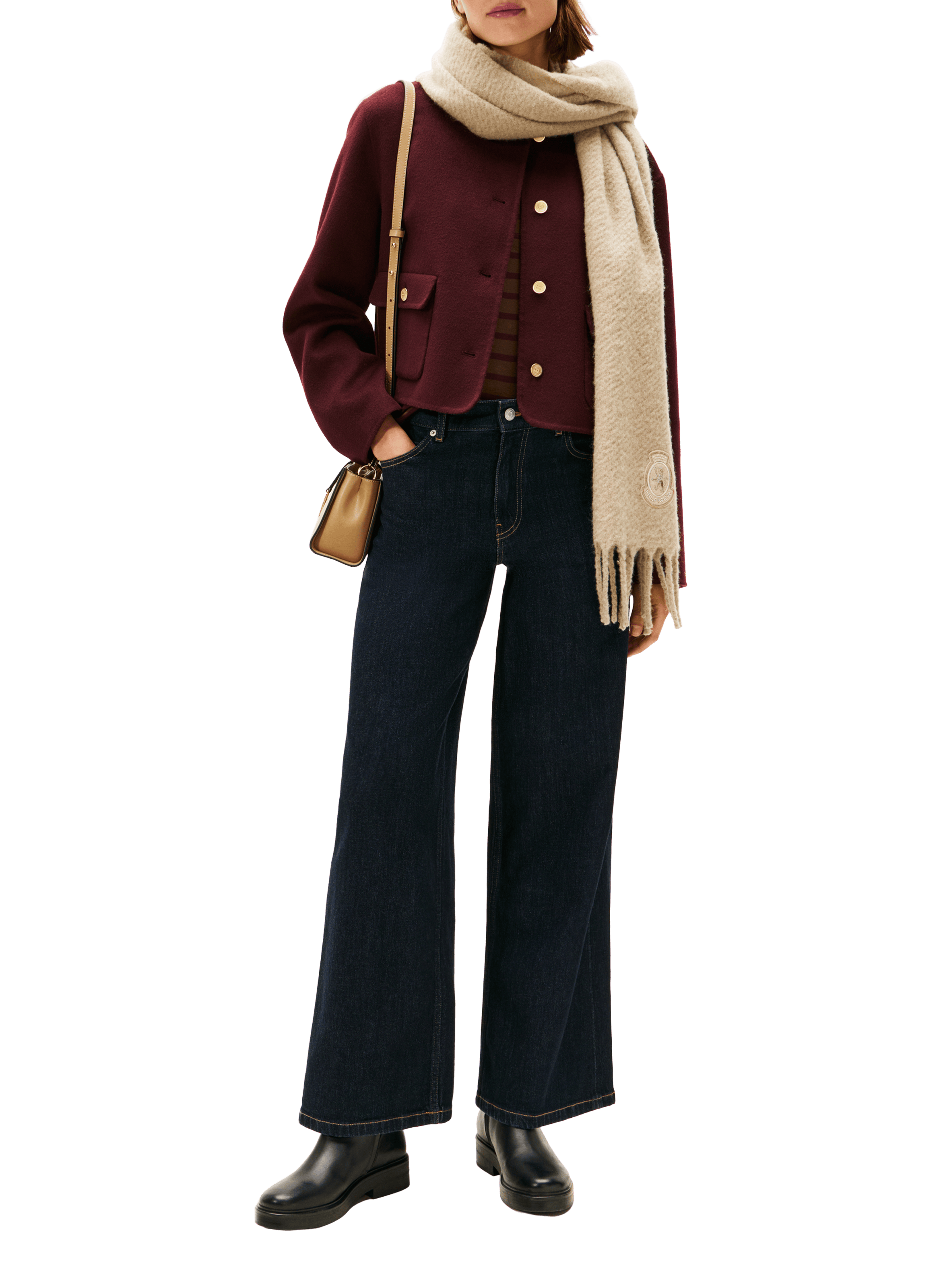 Jean ample en coton mélangé TOMMY HILFIGER Bleu